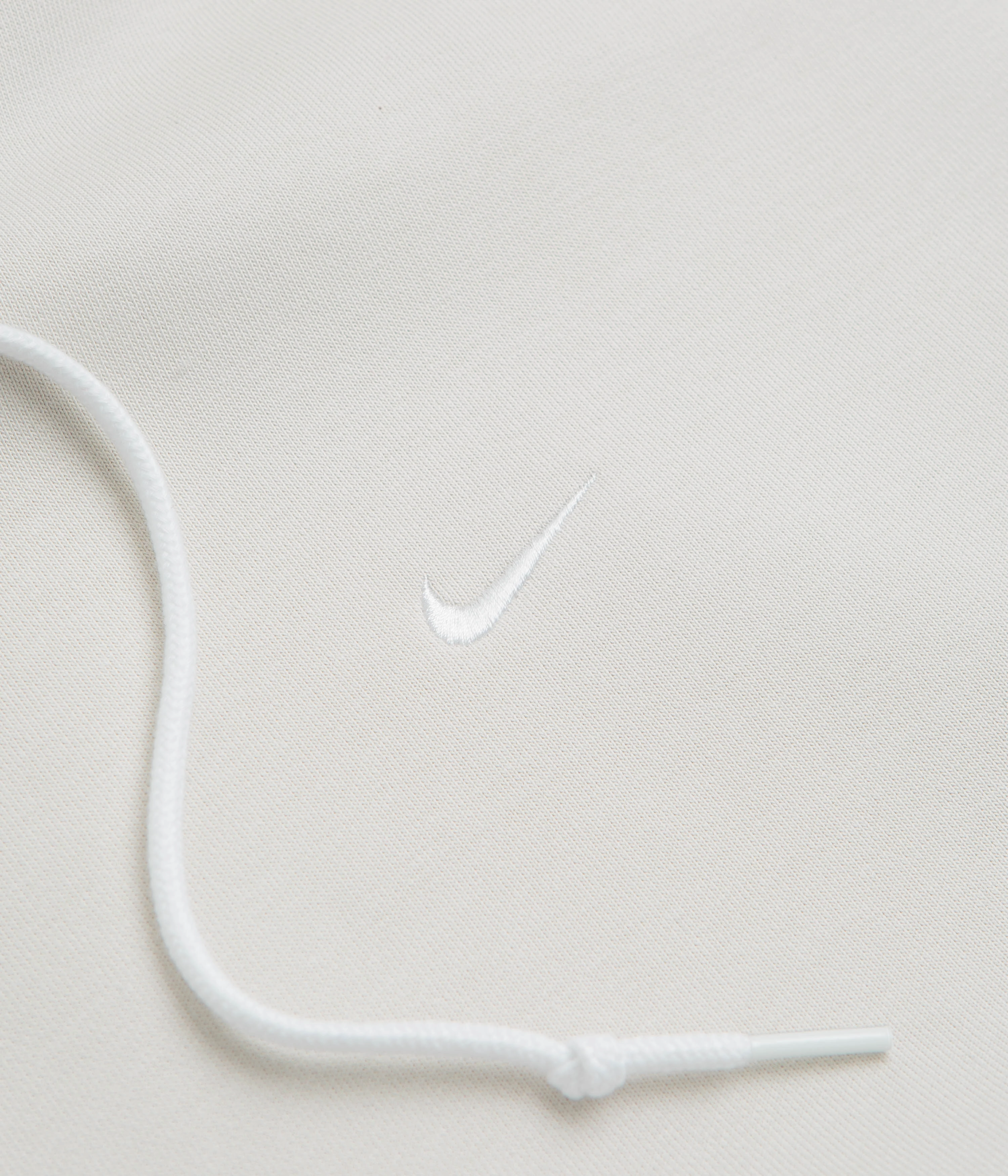 Spring Layer Pre Shrunk Cotton Nike Solo Swoosh Hoodie - Light Bone / White