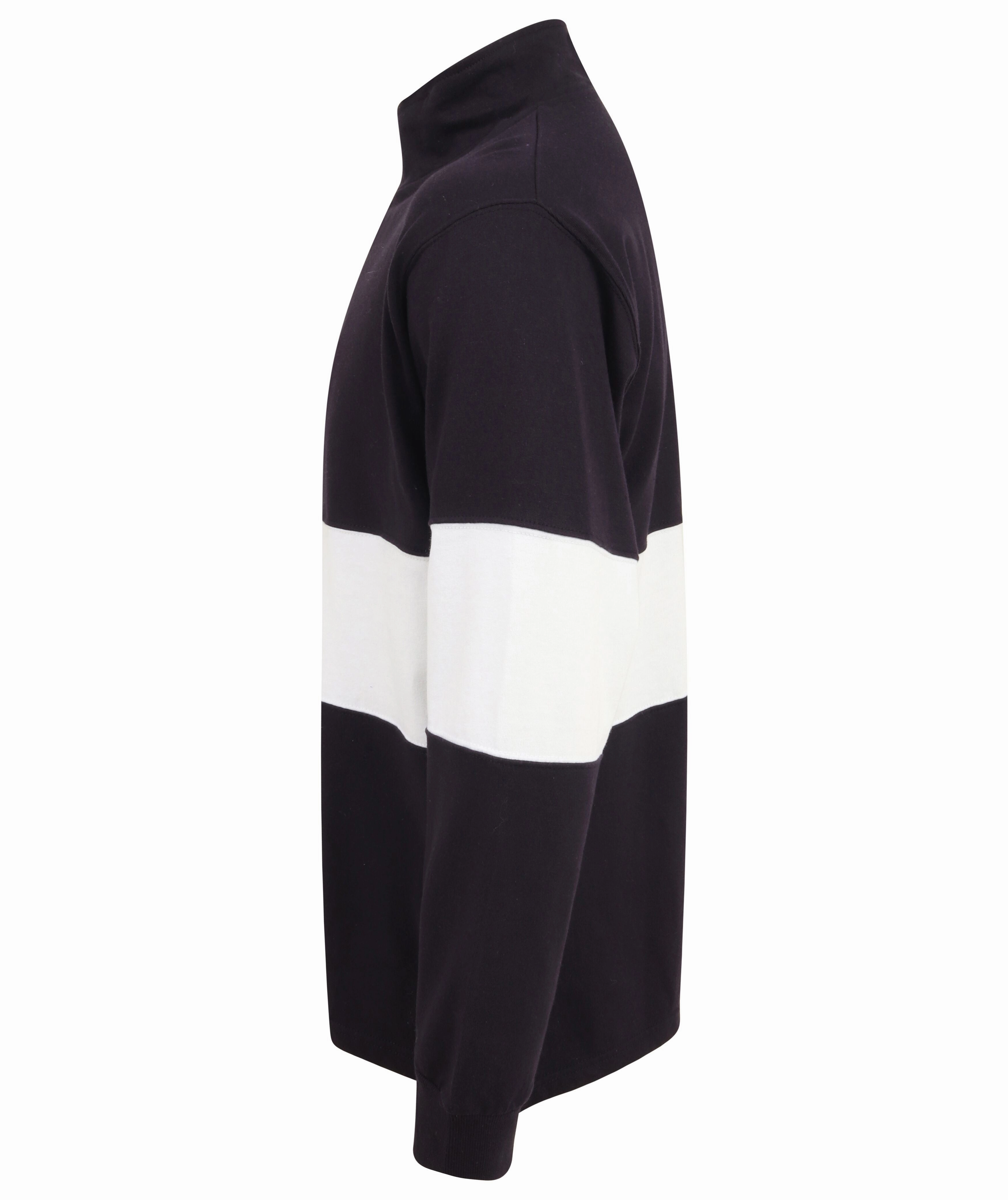 Casual Style Yoga wear Panelled Quarter Zip | NAVY/WHITE