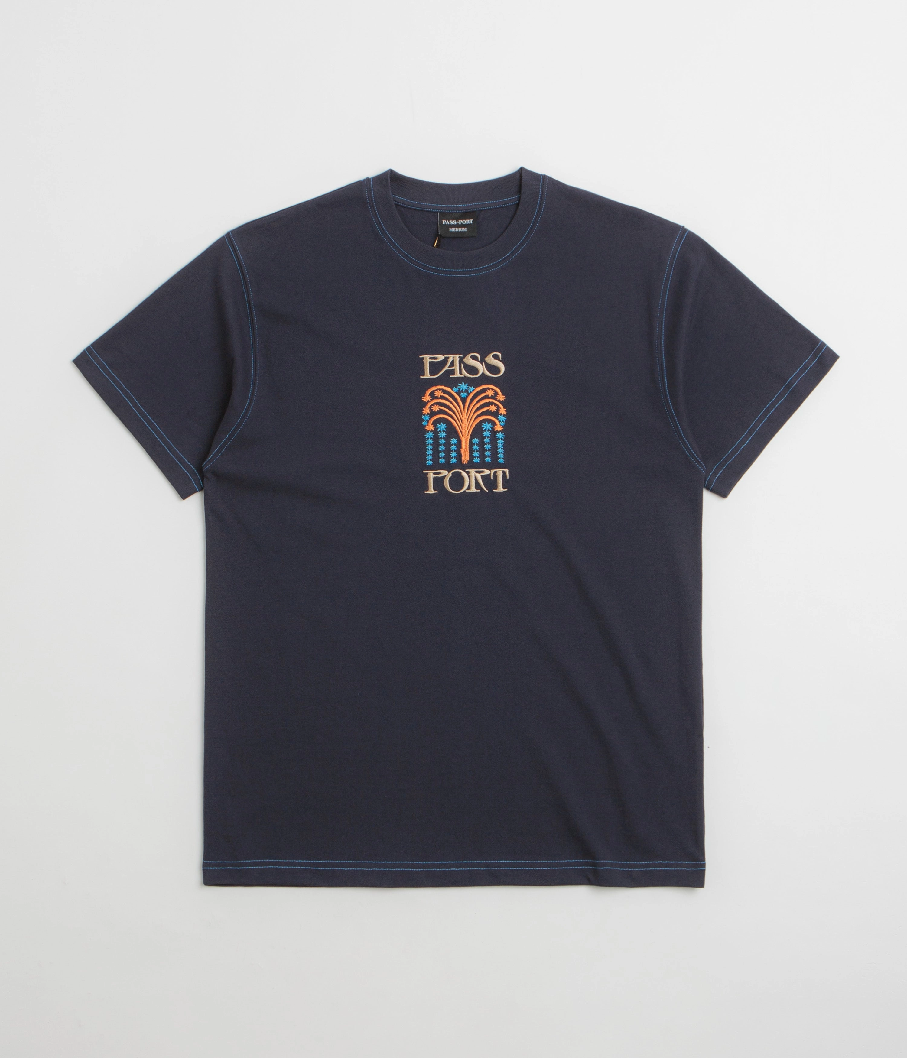 Pass Port Roman Candle T-Shirt - Navy Non Irritating Tags