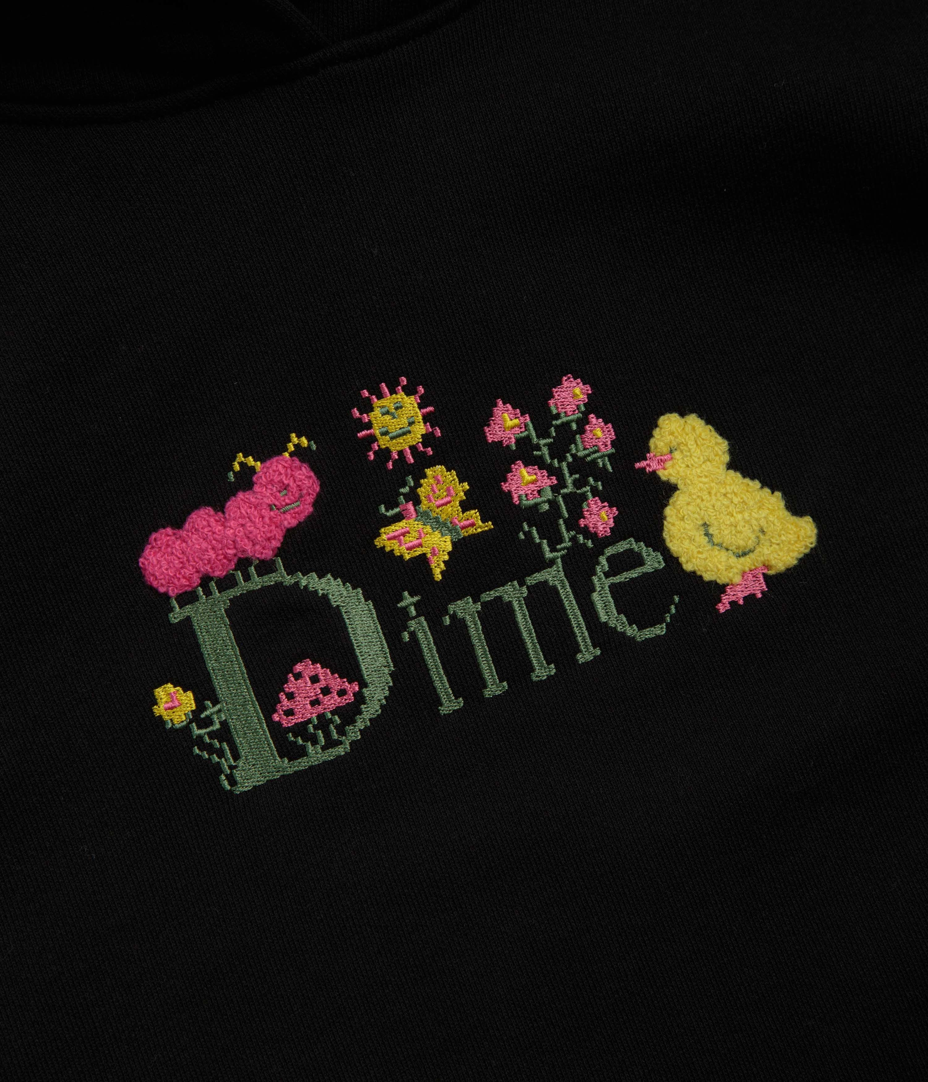 Dime Classic Cross Stitch Hoodie - Black Athleisure Look