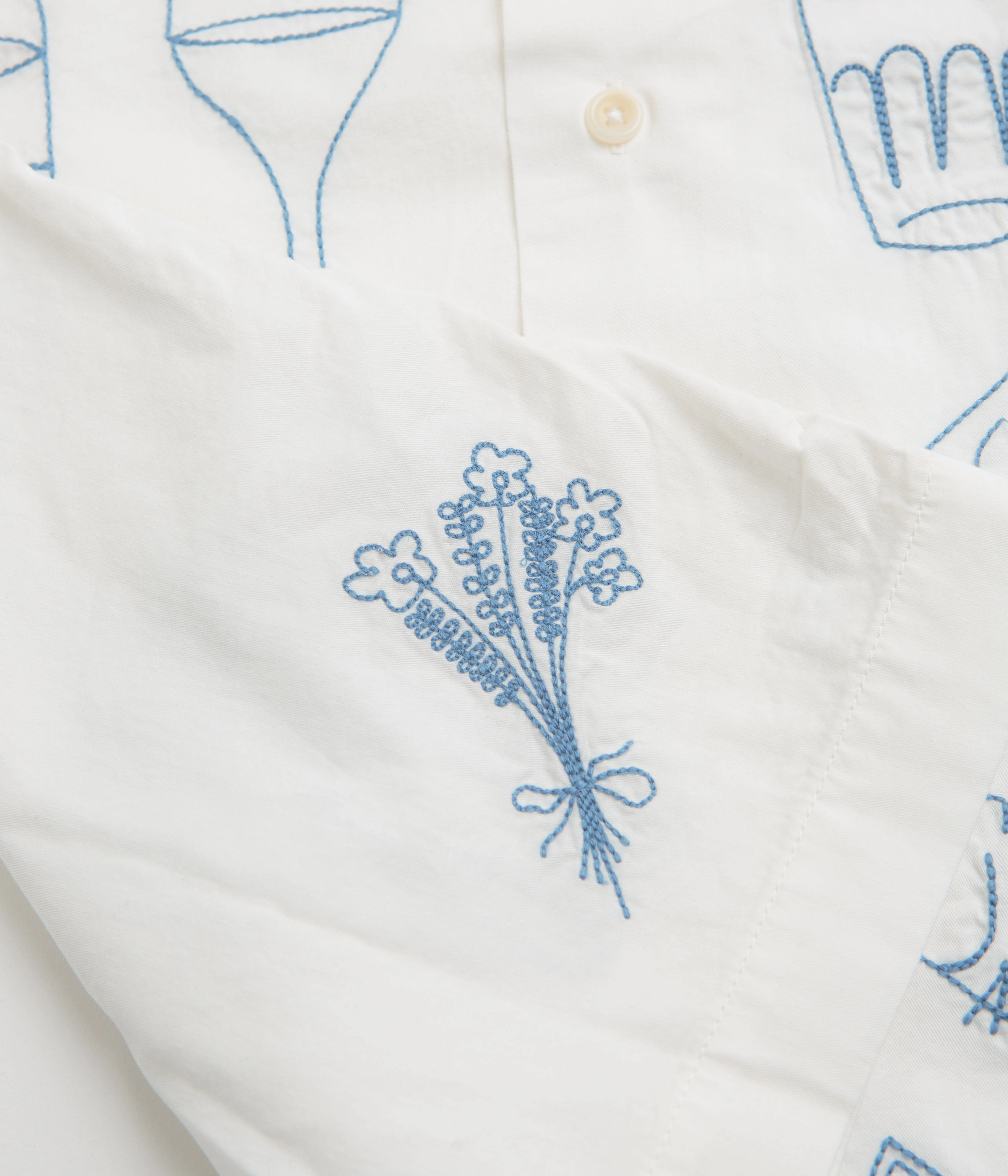 Service Works Light Twill Picnic Short Sleeve Shirt - Off White Networking Session