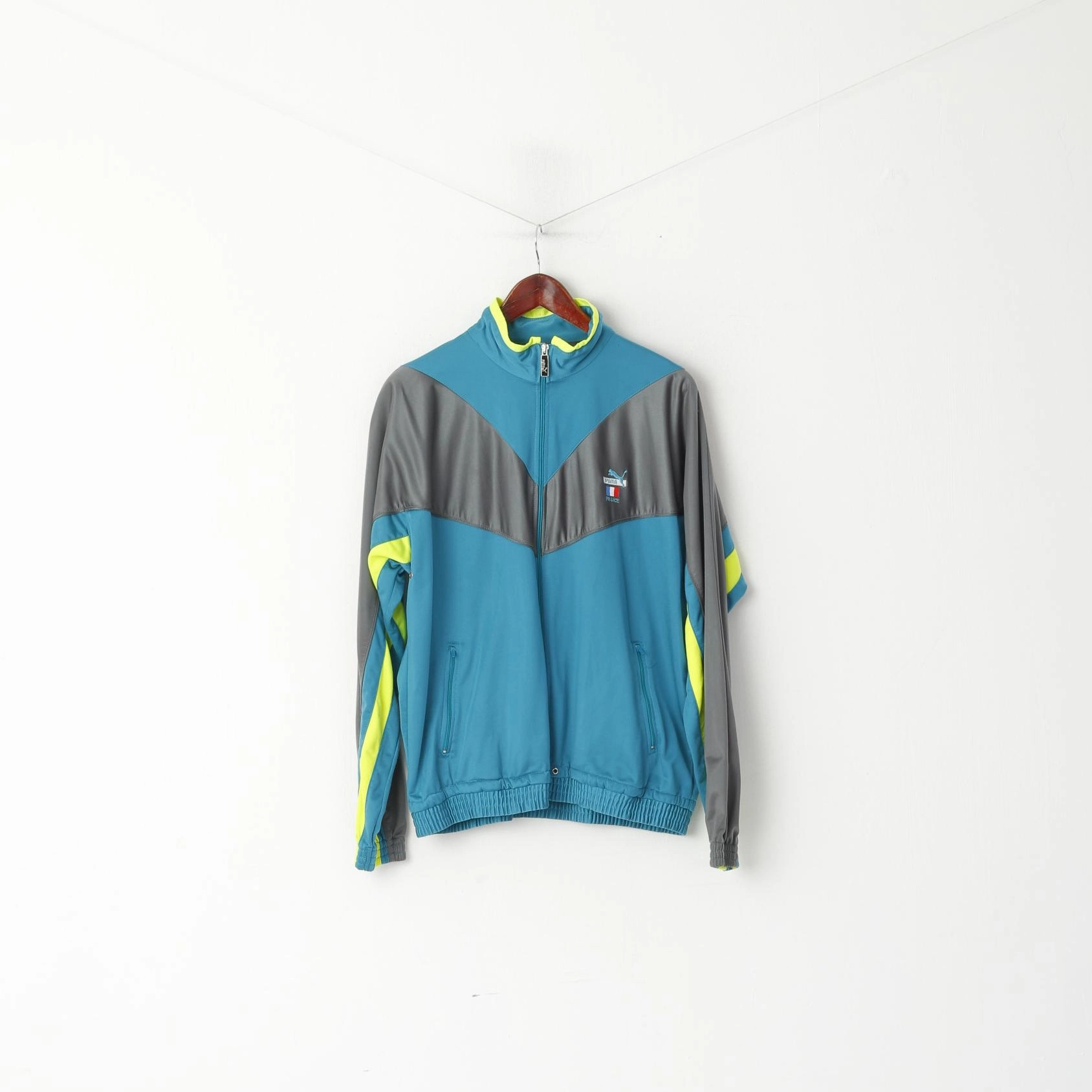 Weekend Ready Puma International Men 38 S Sweatshirt Turquoise France Vintage Zip Up Tracksuit Top