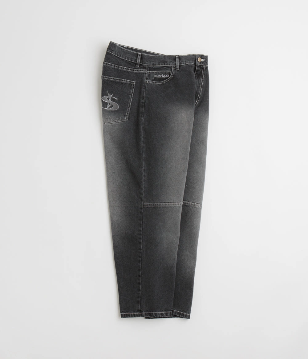 Trend Setter Trendy Premium Lightweight Morning Stroll Durable Yardsale Phantasy Panel Jeans - Black / Faded