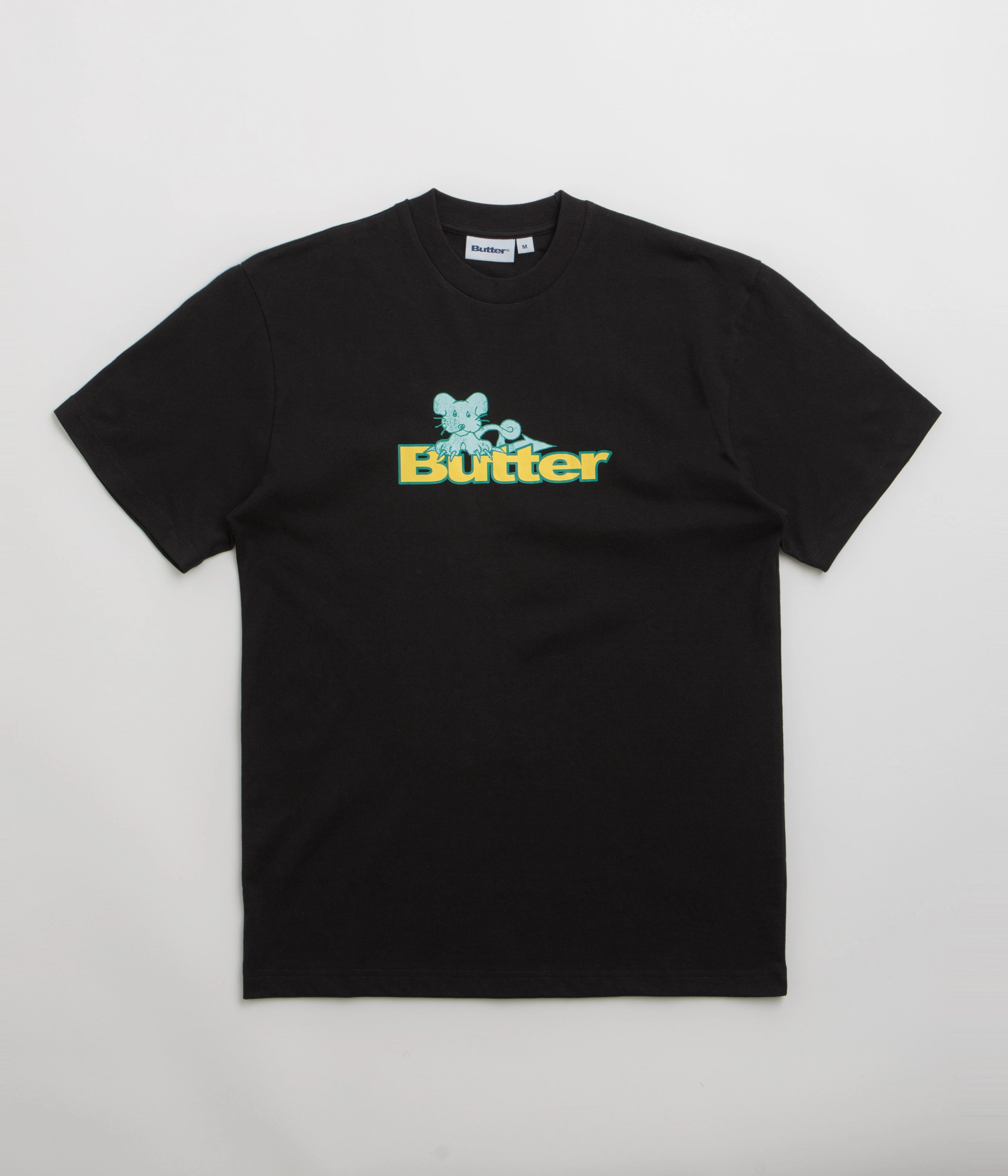 Butter Goods Rat Logo T-Shirt - Black Moisture wicking
