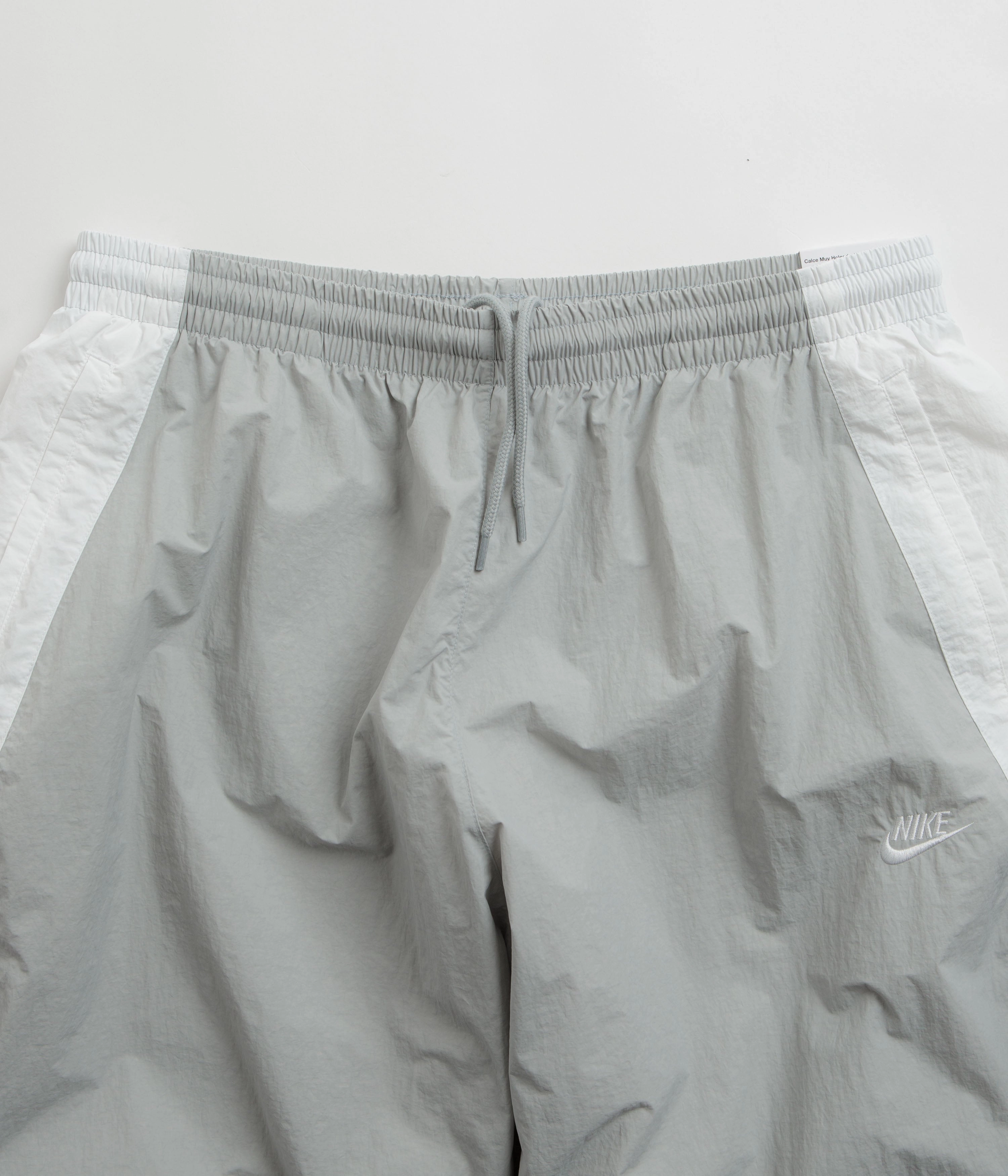 Nike Woven Track Pants - Light Smoke Grey / White / Black / White smooth zipper