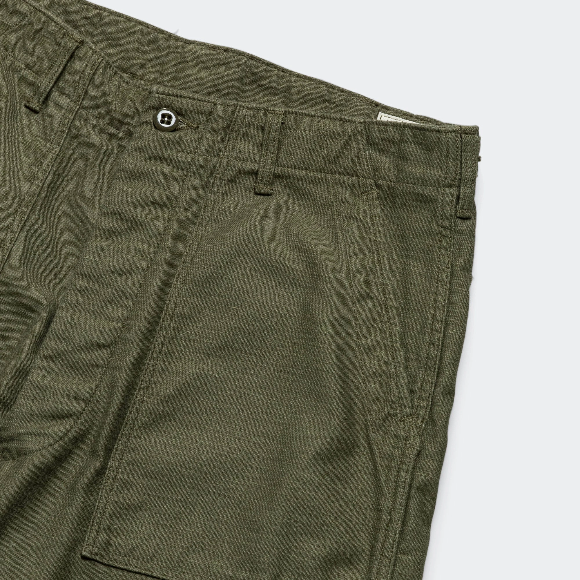 Vintage Fit Fatigue Pants - Dark Olive Airy Feel