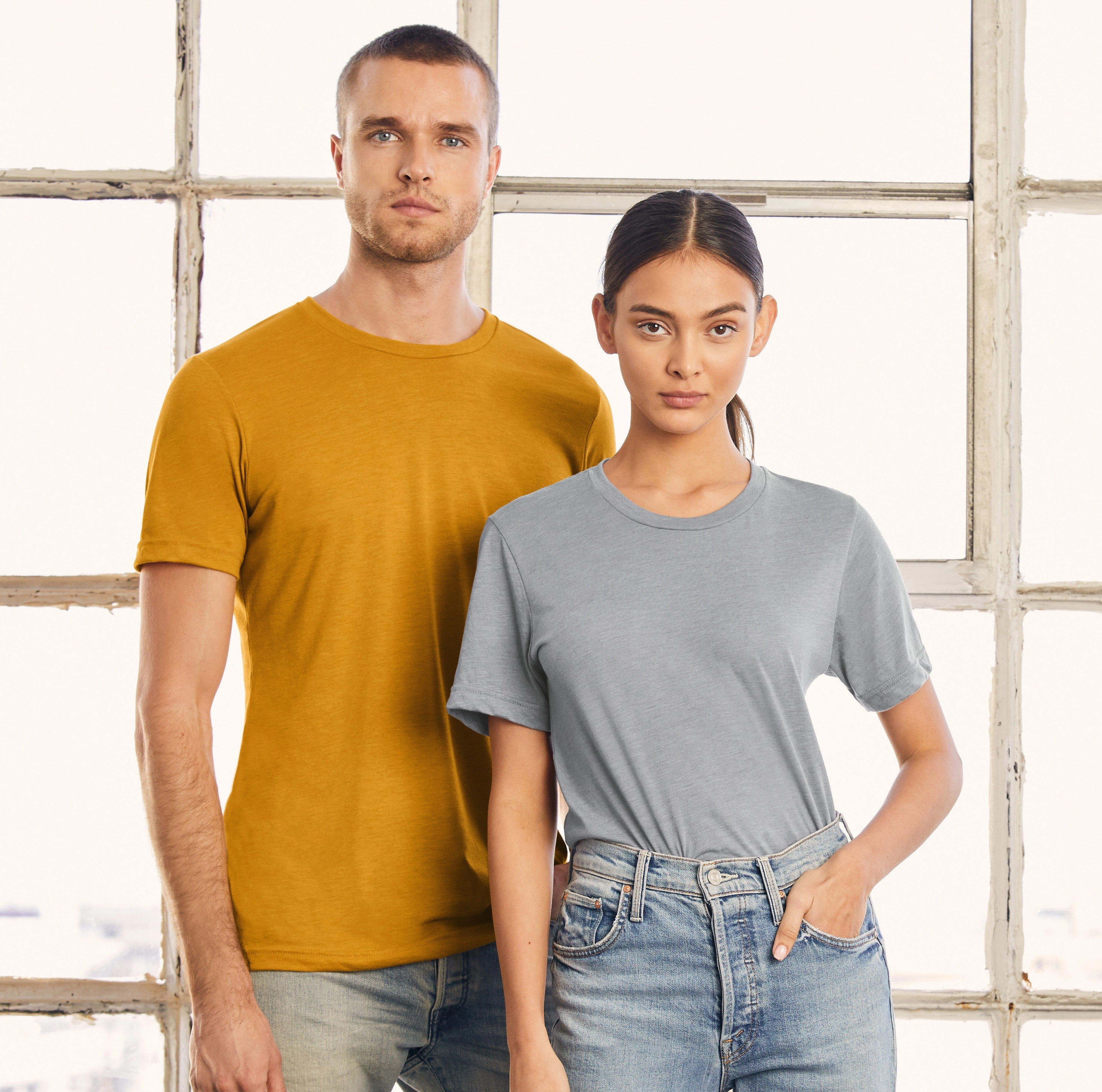 Tri-Blend Crew Neck T-Shirt | BLUE TRI-BLEND Layering Essential