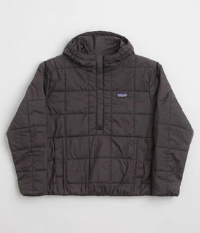 SoftLining Insulated Core Patagonia Womens Light Gust Hooded Pullover Jacket - Black