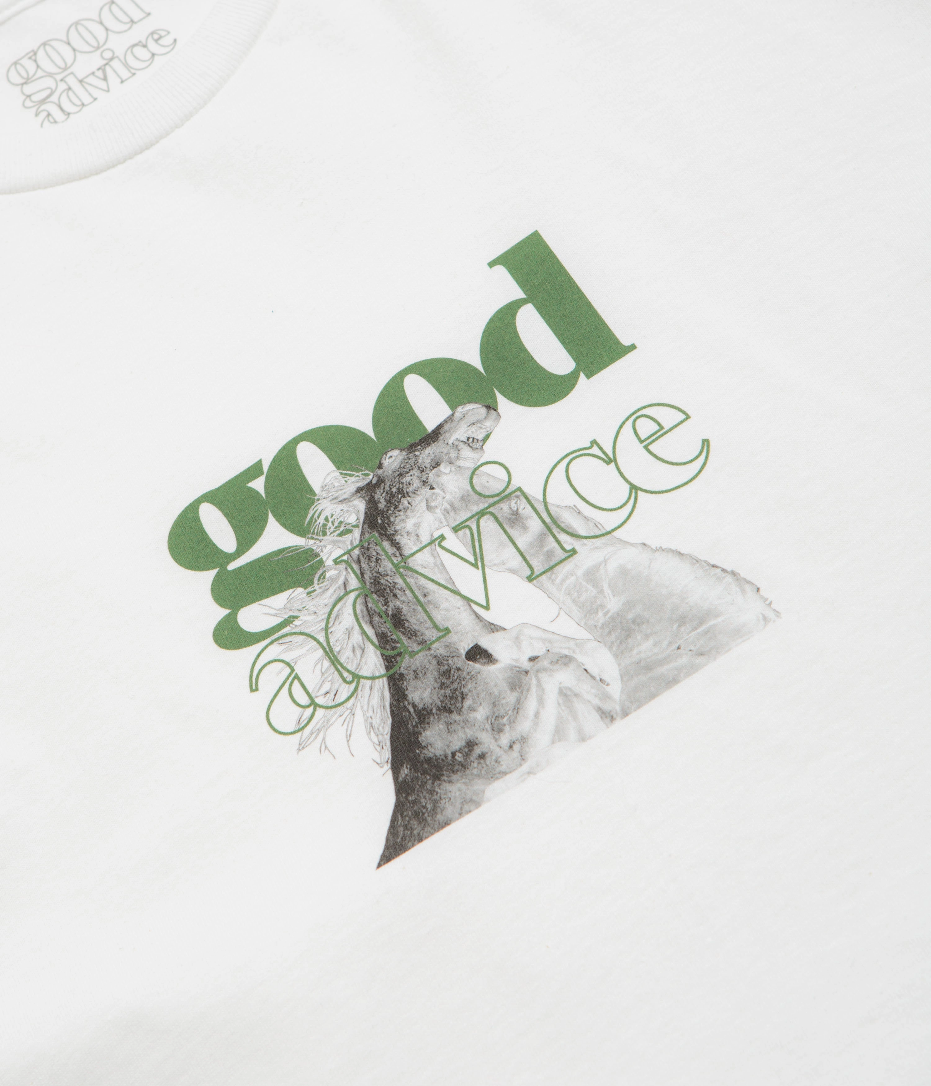 Good Advice Kelpies T-Shirt - White Summer Essential Adjustable Hem