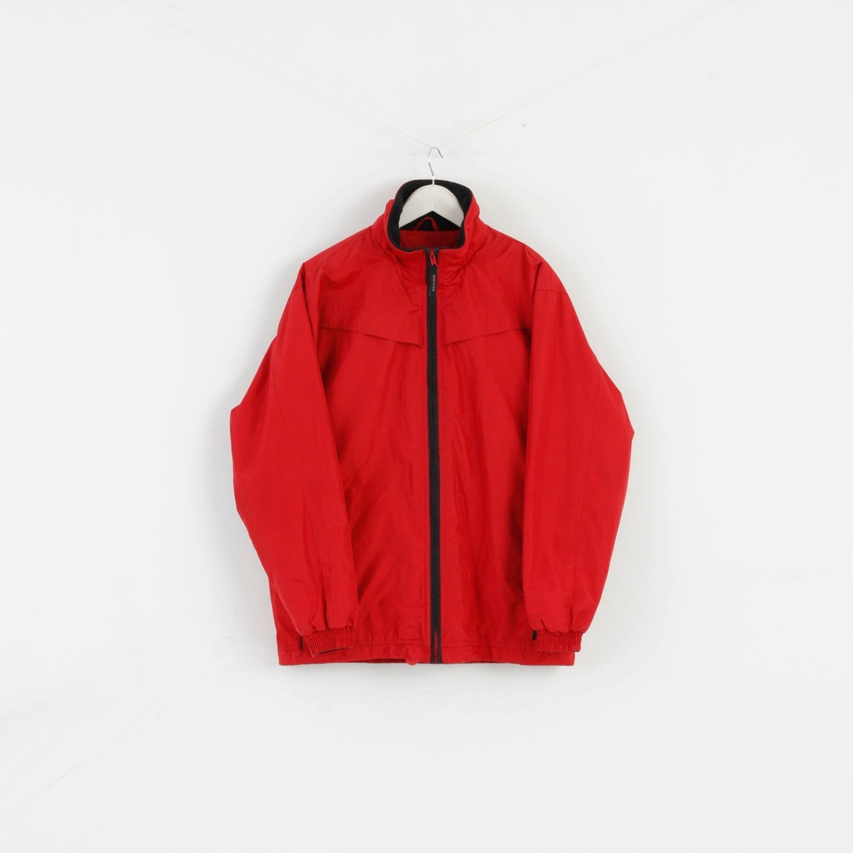 Larose Men S (M) Jacket Maroon Full Zipper Classic Lined Pockets Casual Top WeightDispersing Padding