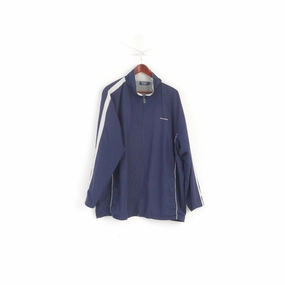 Quick Access Pockets hypoallergenic Diadora Men XXL Jacket Navy Sportswear Lightweight Training Full Zip Top