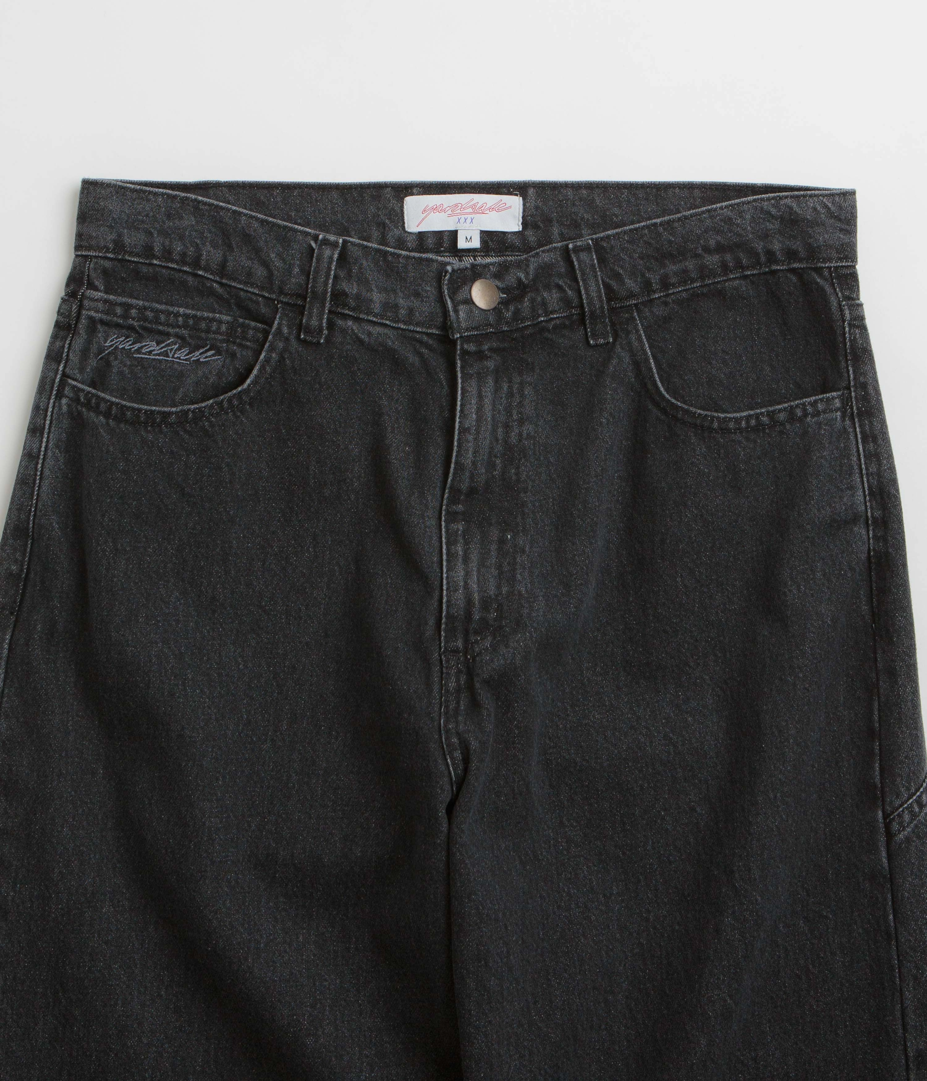 Yardsale Slub Stain Phantasy Jeans - Black Lockstitch Construction