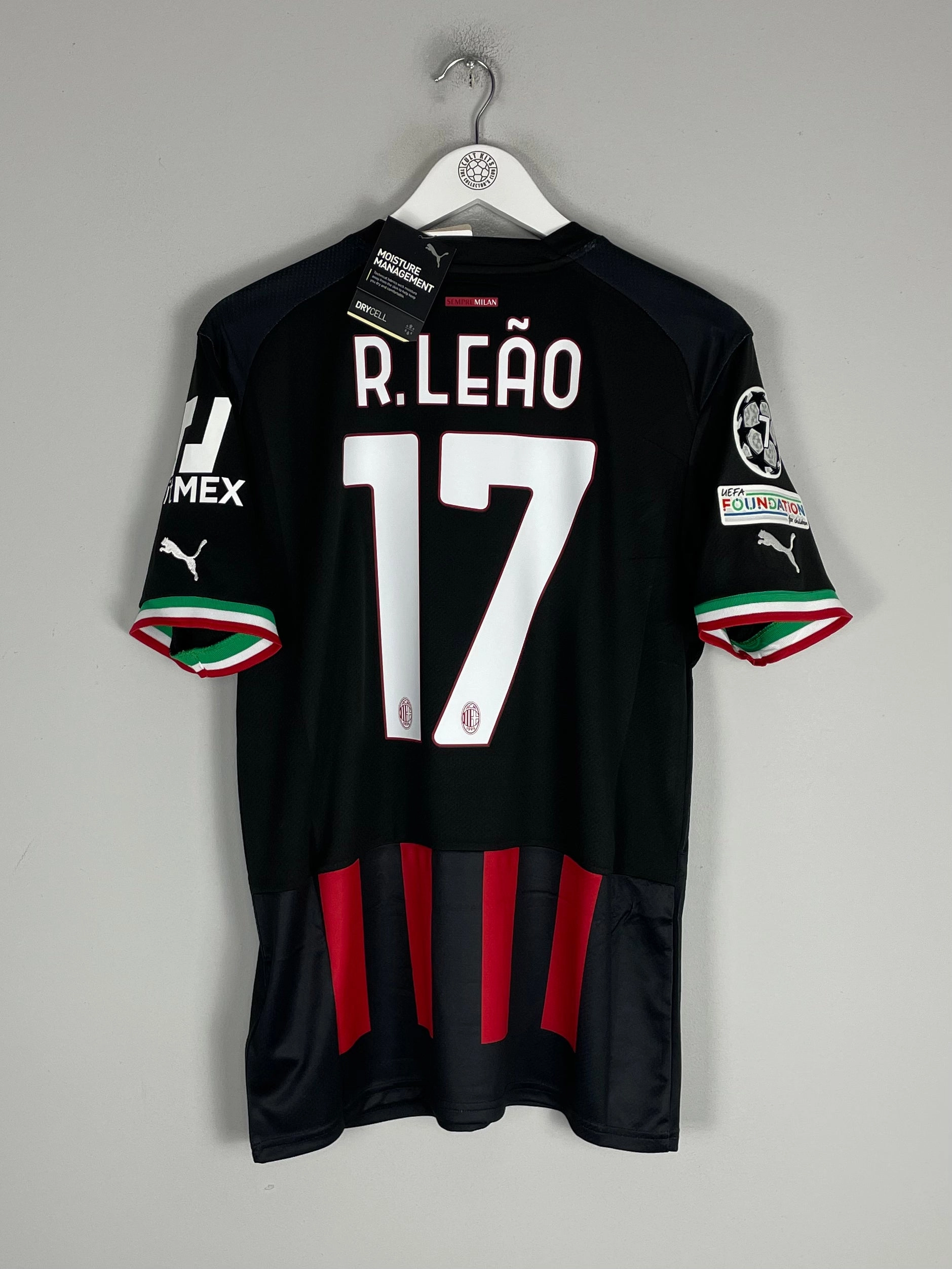 Lightweight Thermal Regulation 2022/23 AC Milan Leao #17 *BNWT* C/L Home Shirt (Multiple) Puma
