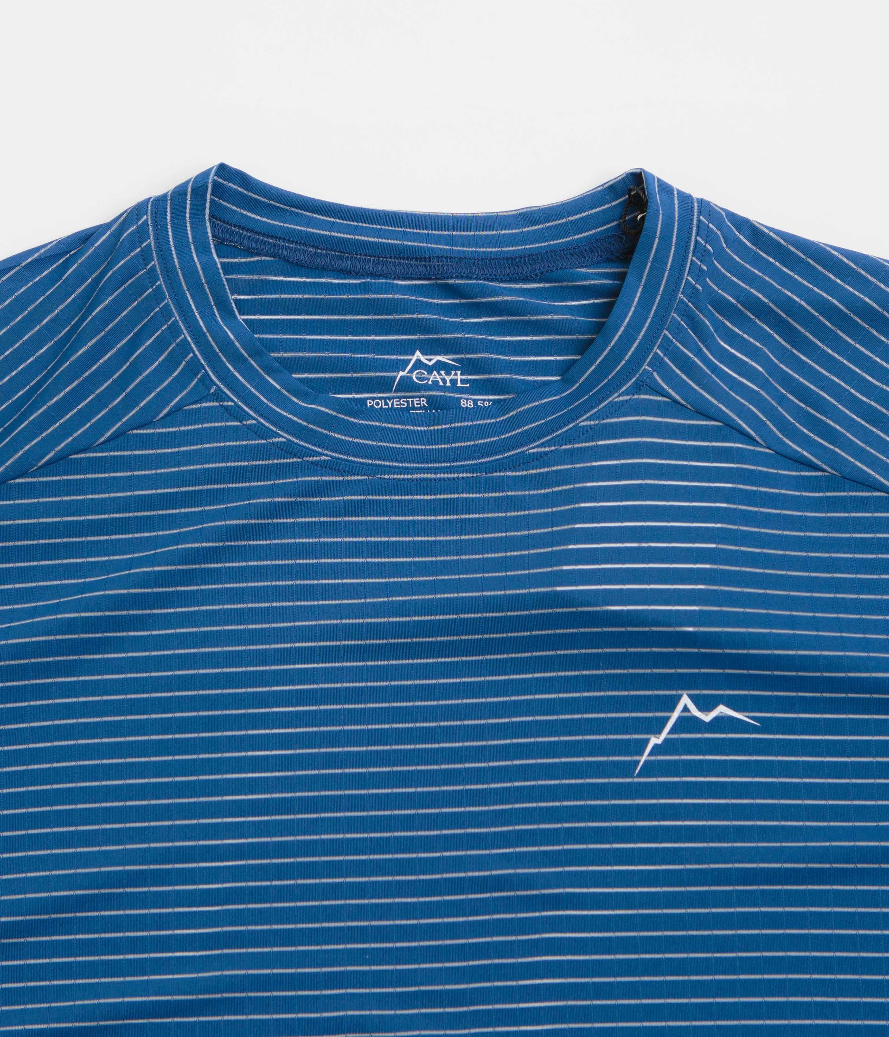 Essential Fashion Cayl Stripe Logo T-Shirt - Blue