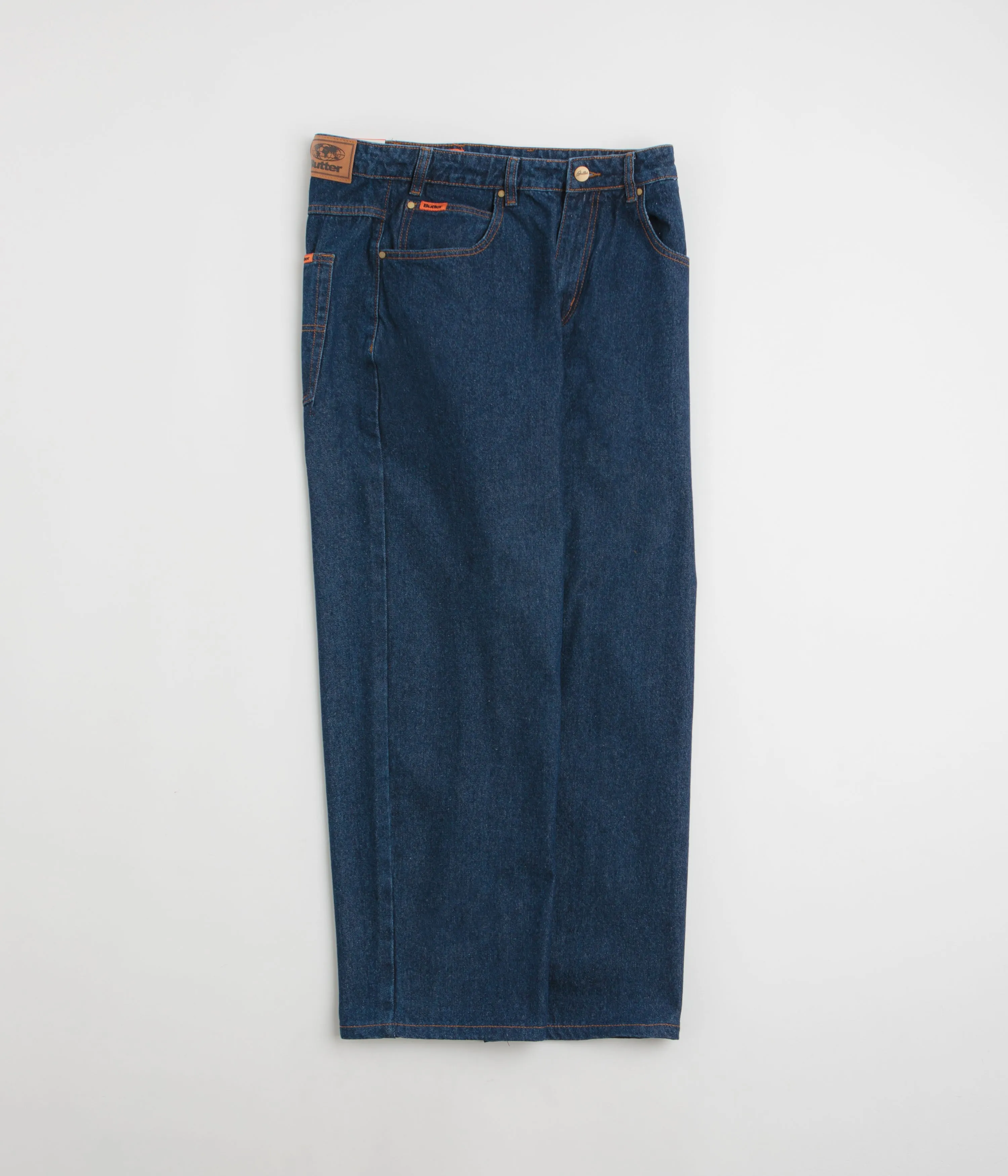 Solid Choice Lightweight Denim Blend Butter Goods Baggy Jeans - Dark Indigo
