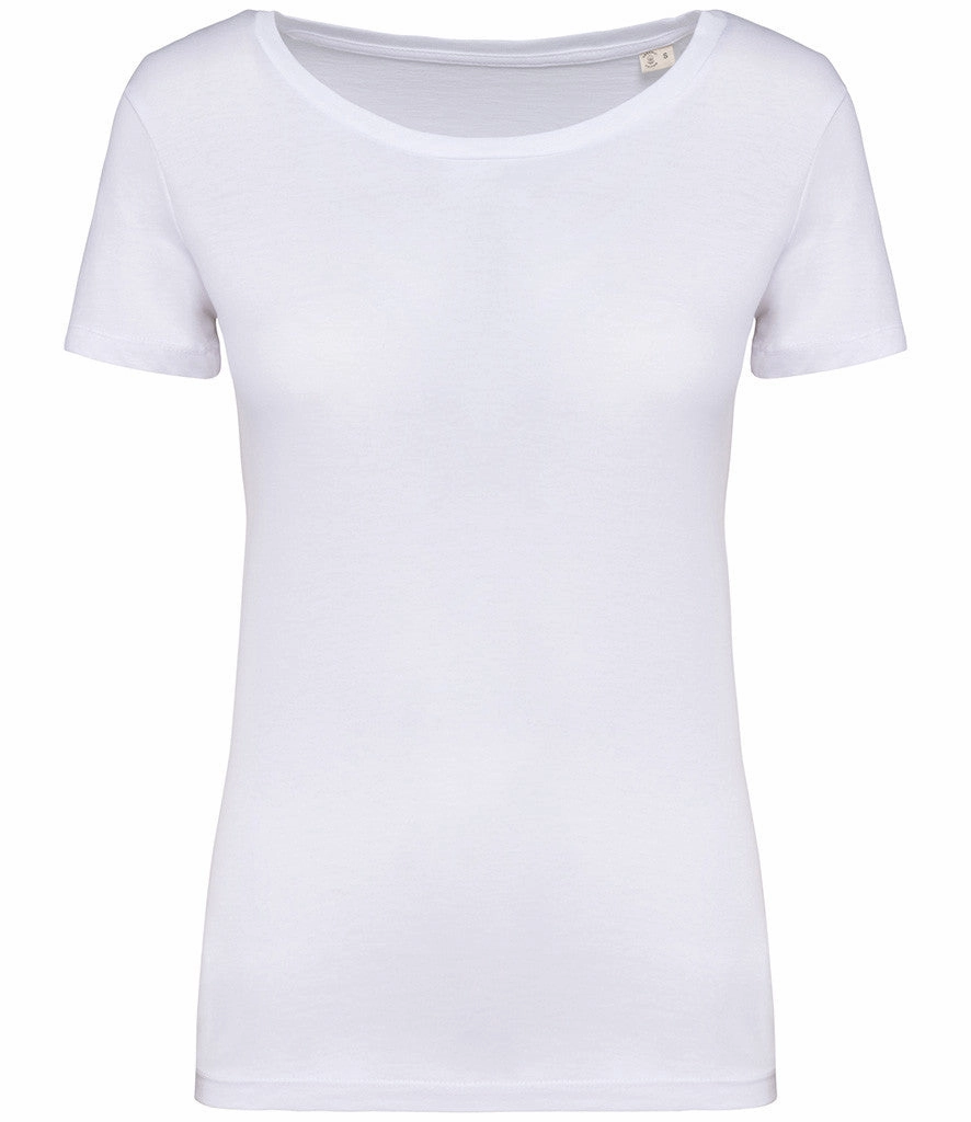 Native Spirit Ladies T-shirt | WHITE Non Restrictive Silhouette