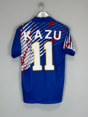 1994 JAPAN KAZU #11 HOME SHIRT (M) ASICS Reinforced Stress Point Stitching