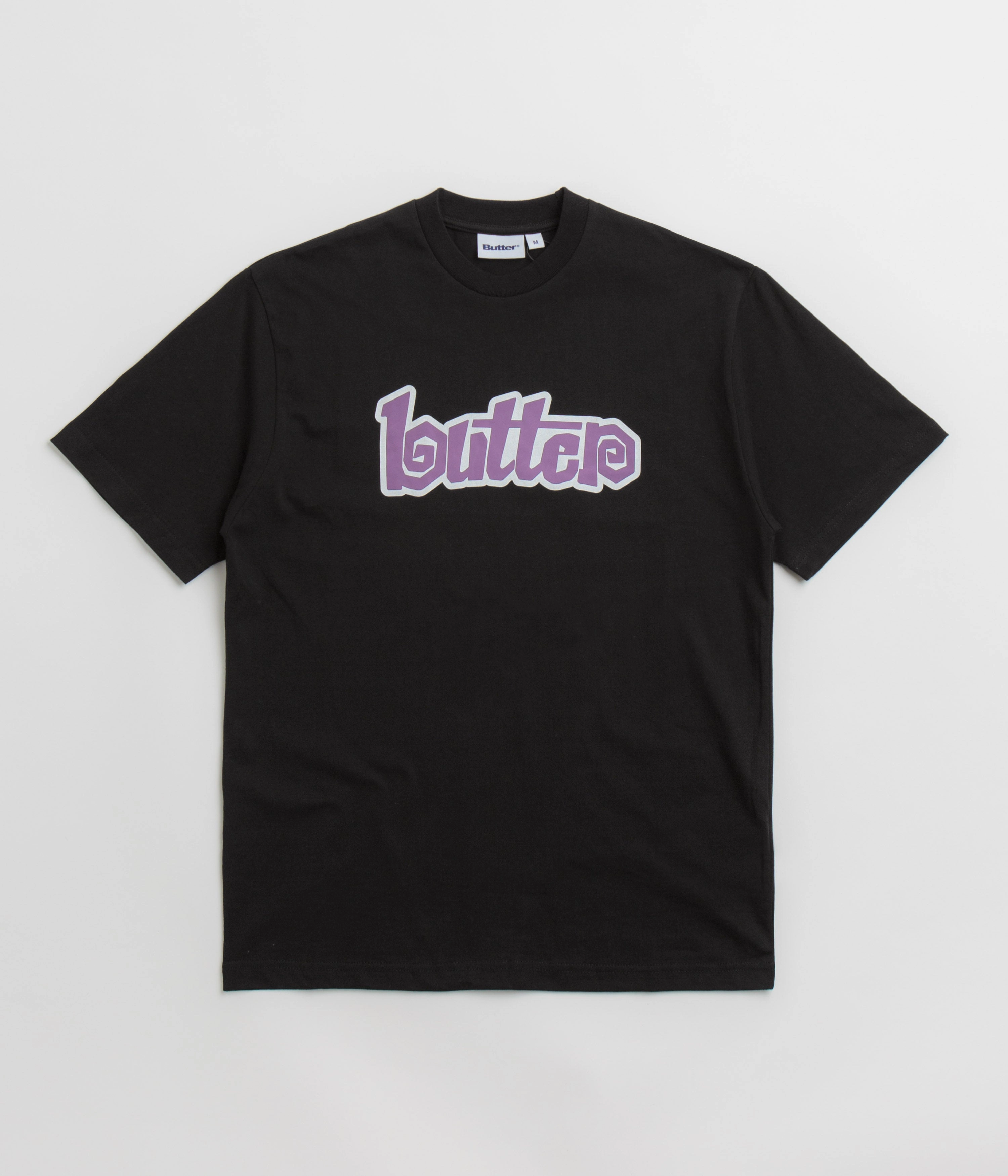 Butter Goods Swirl T-Shirt - Black / Purple Chic Style