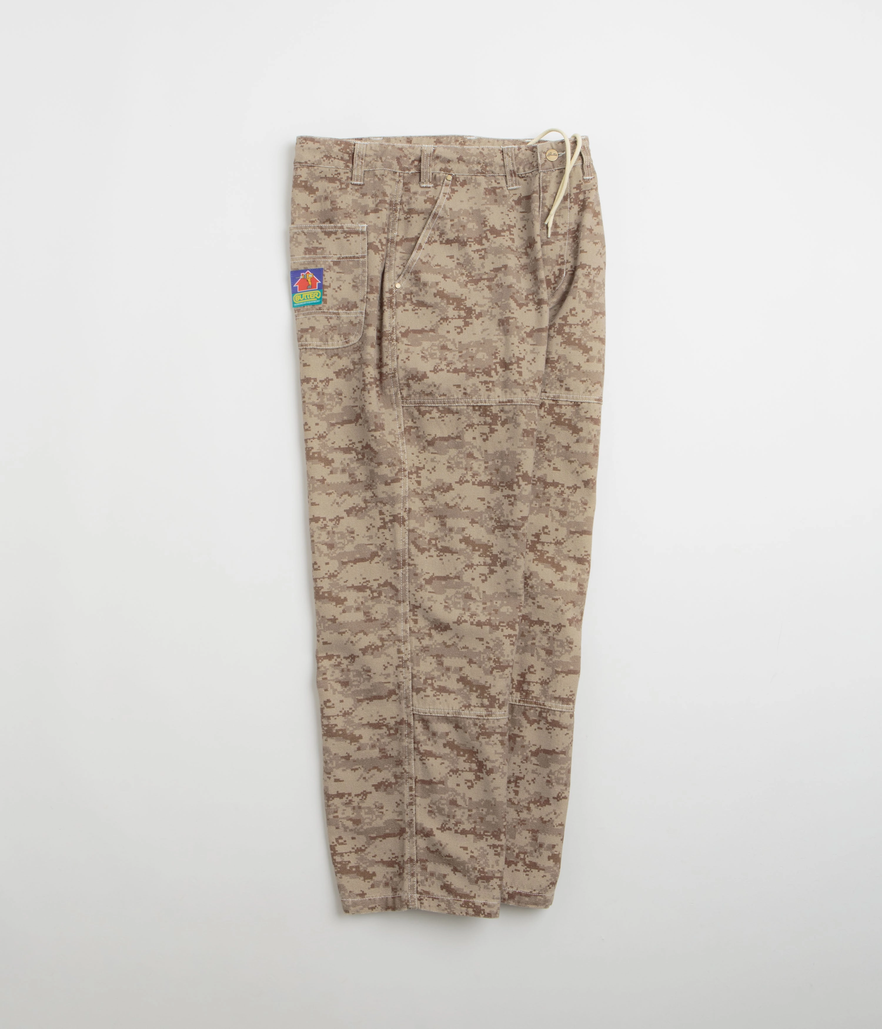Wide-leg cut Office Appropriate Butter Goods Work Pants - Digital Camo