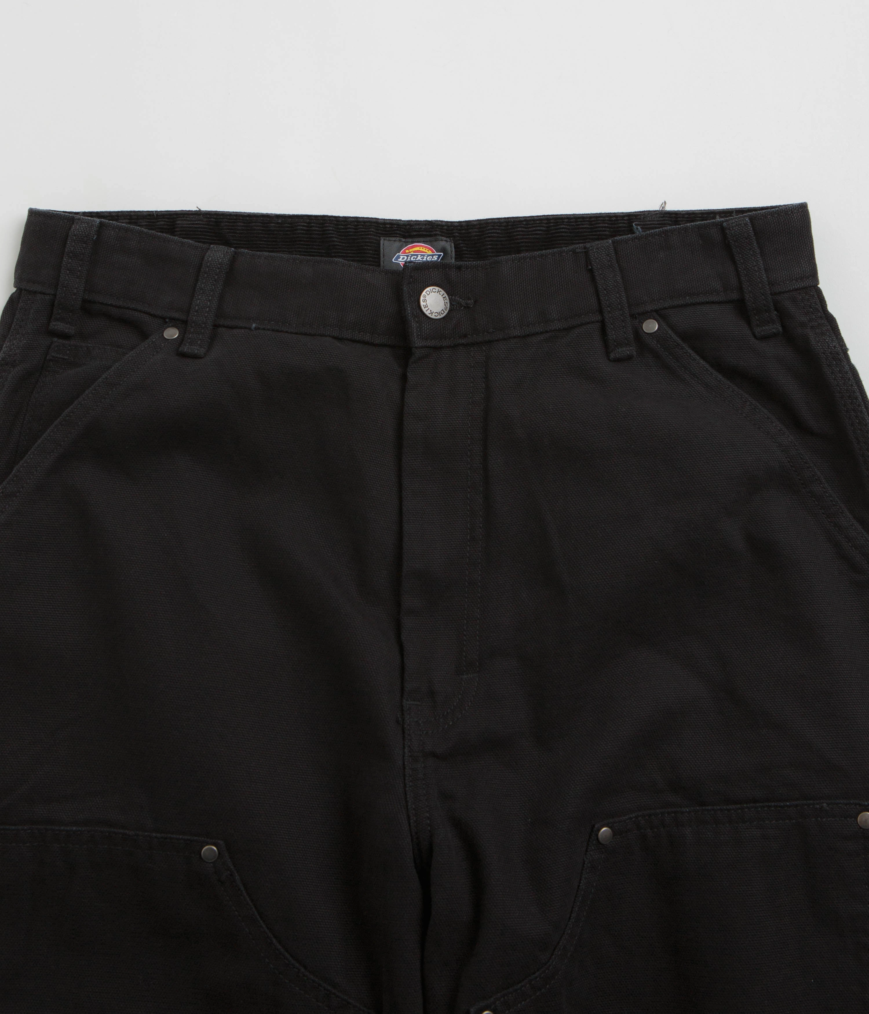 LowProfileTopstitching DurablePolyester Dickies Duck Canvas Utility Pants - Stone Washed Black