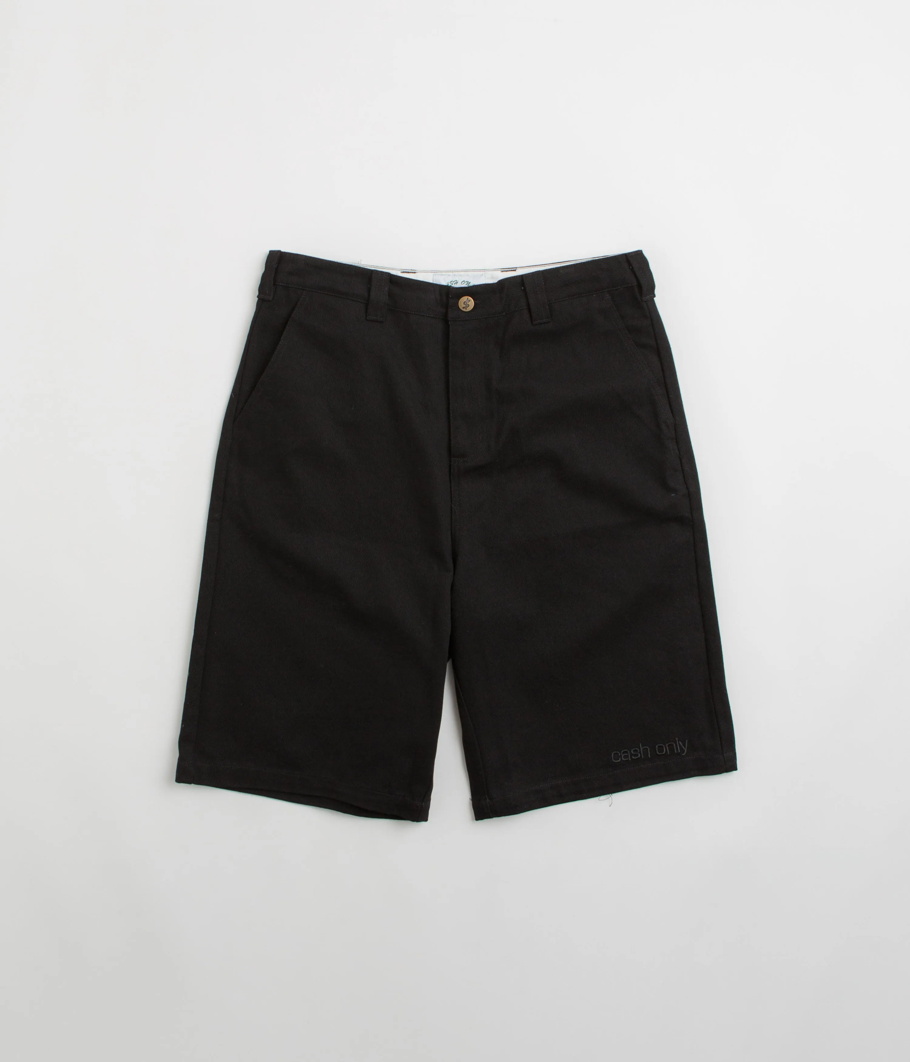 Stretch Comfort Cash Only Halfway Shorts - Black