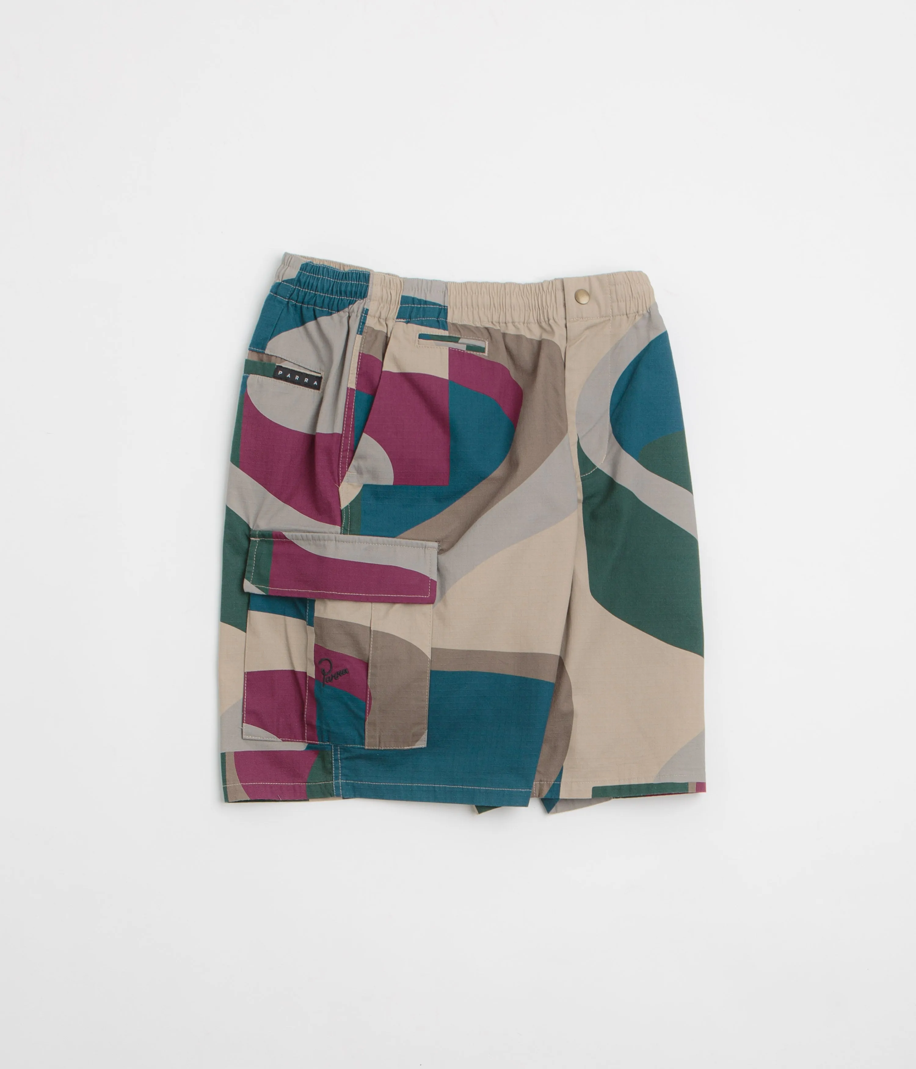 by Parra The Wall Camo Shorts - Sand Airflow channels Odor Resistant Treatment