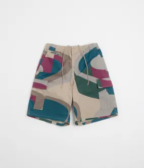 by Parra The Wall Camo Shorts - Sand Minimal Fit Modular Storage Design