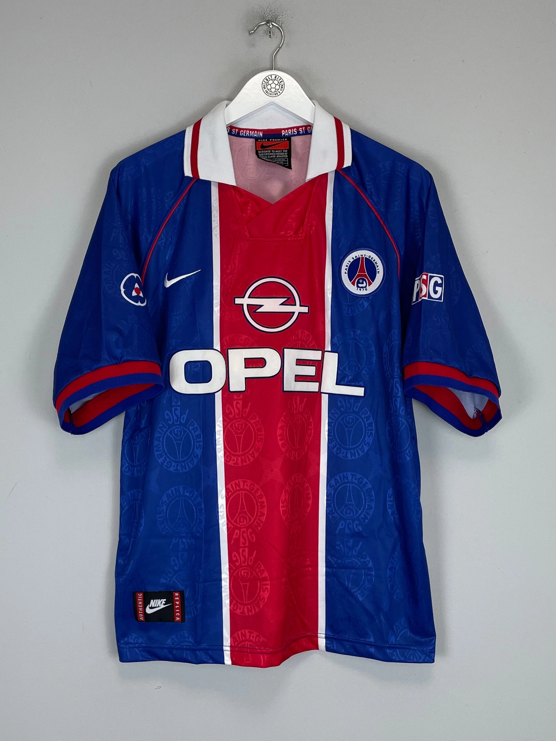 Slim Finish Bold Colorway 1996/97 PSG *MINT* HOME SHIRT (L) NIKE