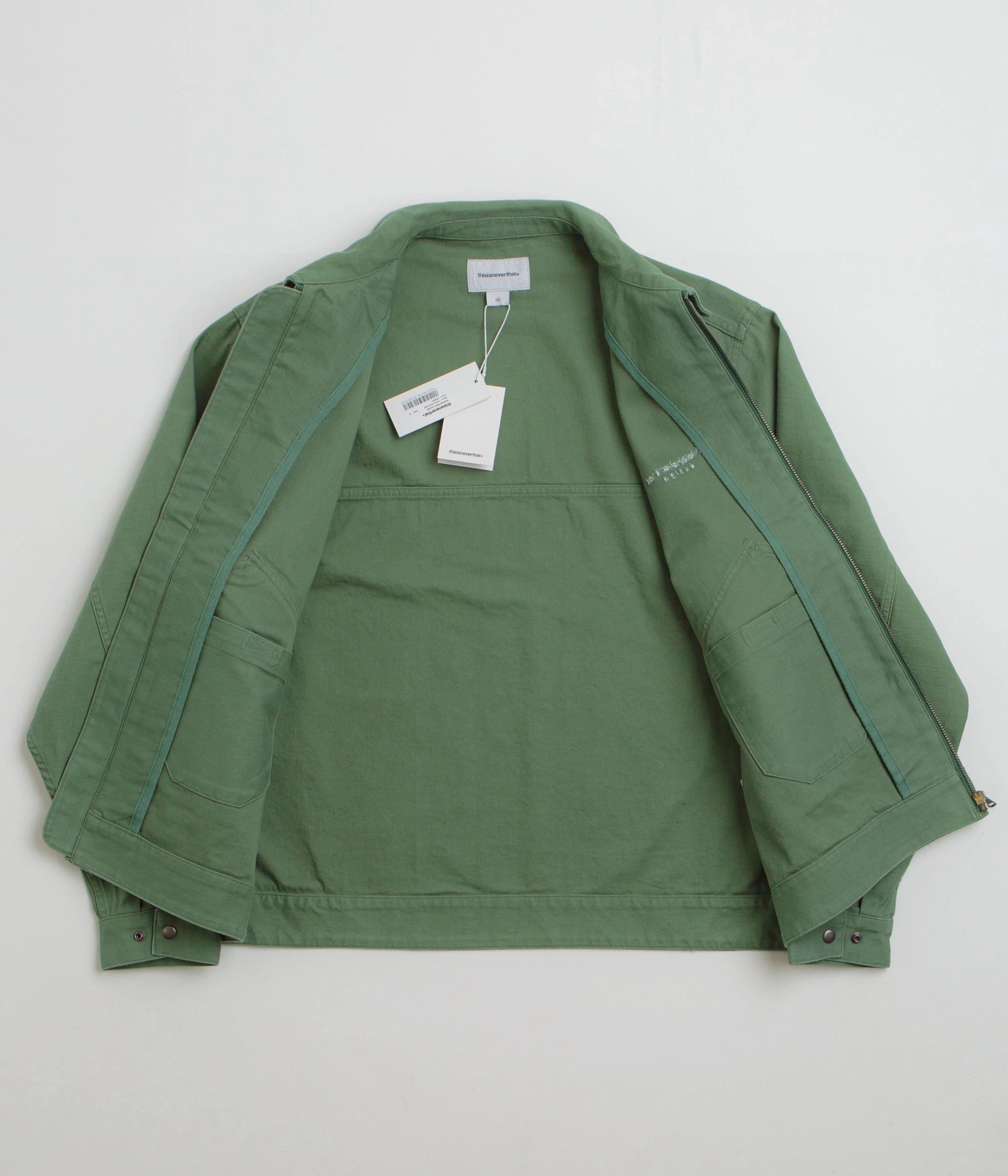 thisisneverthat Washed Work Jacket - Green Light Reflective Personalized