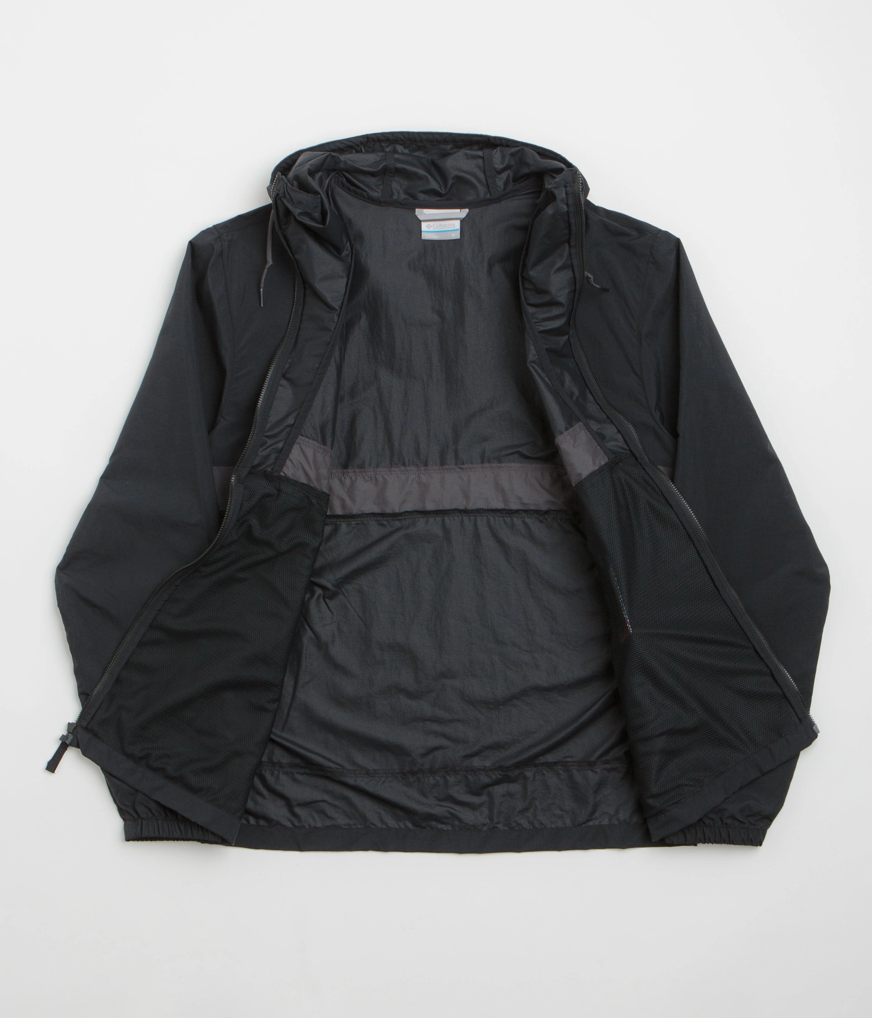 online purchase White Columbia Spire Valley Hooded Windbreaker Jacket - Black / Shark
