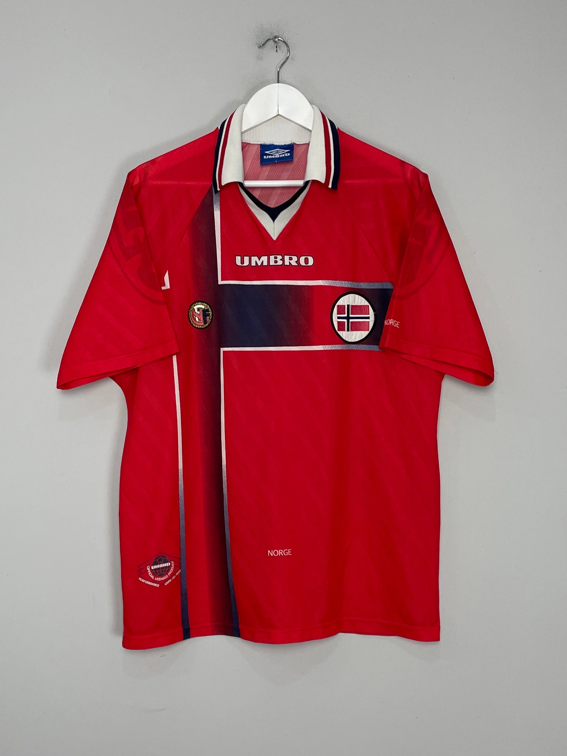 Quick Cool Material 1997/98 NORWAY HOME SHIRT (L) UMBRO