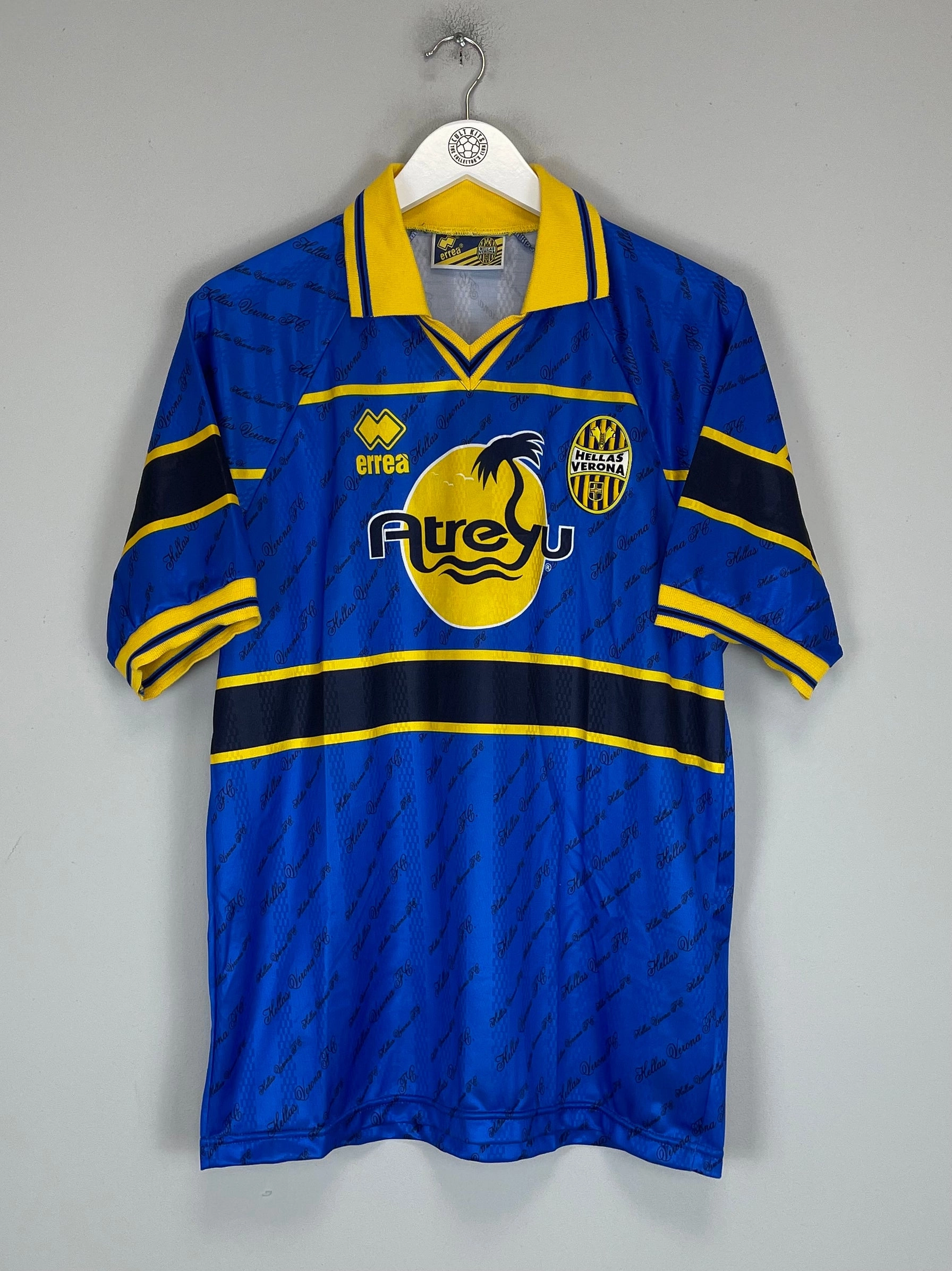 1998/99 HELLAS VERONA *MINT* THIRD SHIRT (M) ERREA Soft Touch Interior Reflective Accent Strips