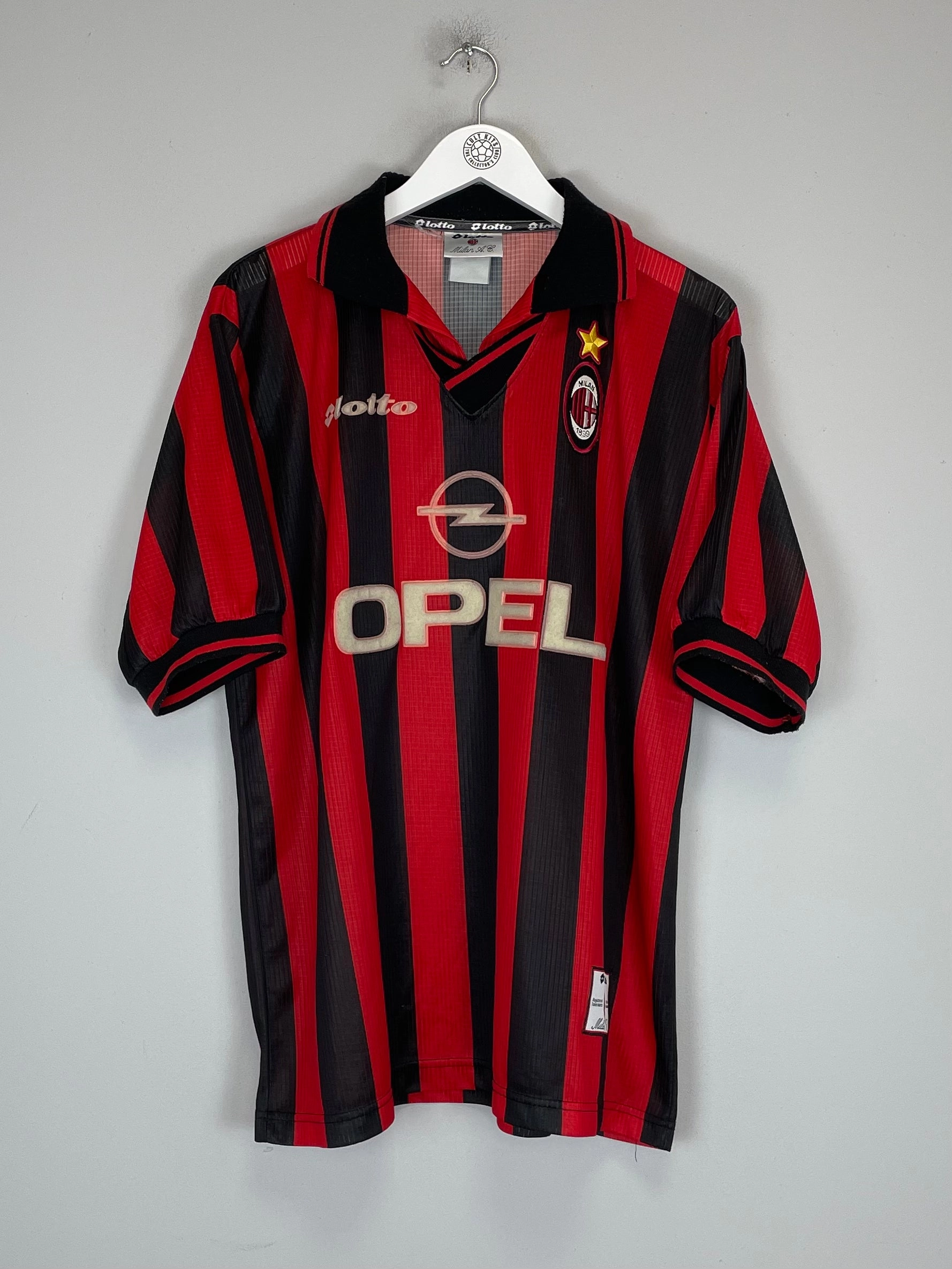 1997/98 AC MILAN HOME SHIRT (L) LOTTO subtle style
