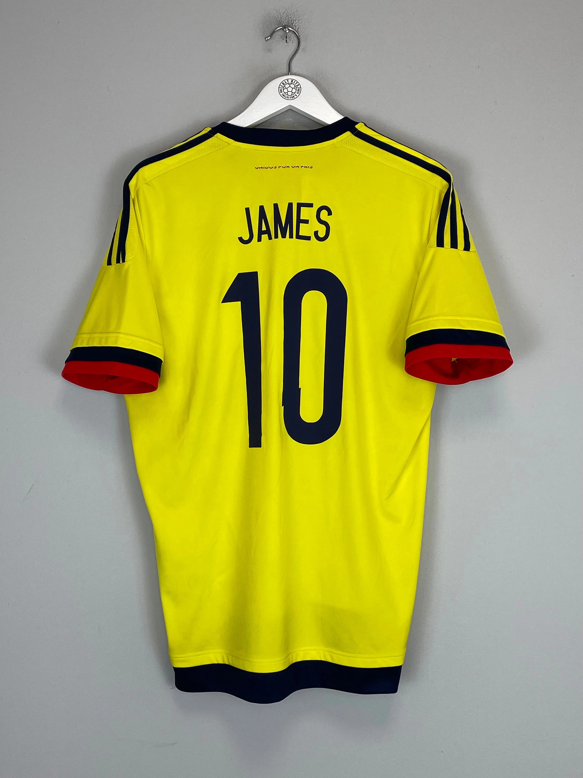 Stretch Material Friction Resistant Coating 2015/16 COLOMBIA JAMES #10 HOME SHIRT (L) ADIDAS