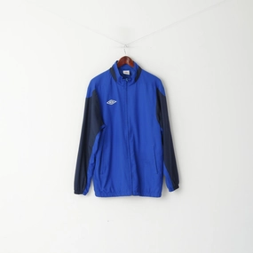 Umbro Men L Jacket Blue Indigo Activewear Zip Up Training Sport Track Top Smart Layer