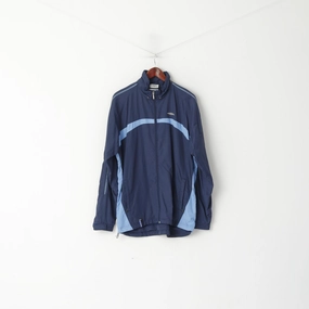 Fashion Vibe Umbro Men L Jacket Navy Sportswear Full Zipper Lightweight Mesh Lined Track Top