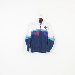 product couple intimacy Cold Weather Gear Umbro Men M Sweatshirt Full Zipper Navy Vintage Collar Geometric Print Oversize Top