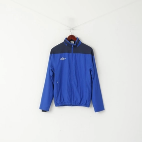Umbro Men S Jacket Blue Lightweight Activewear Mesh Lined Zip Up Sport Training Top Grow
