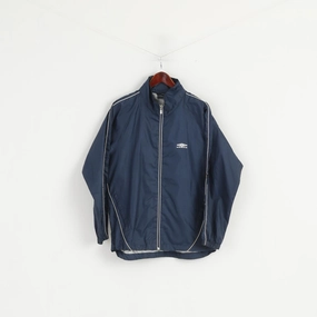 firefighters Umbro Men S Jacket Navy Lightweight Hooded Full Zipper Activewear Top