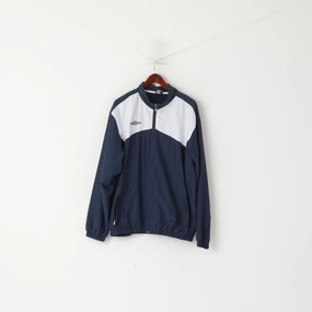 Umbro Men XL Jacket Navy Activewear Mesh Lined Retro Full Zipper Football Top suitable for e commerce New Year's