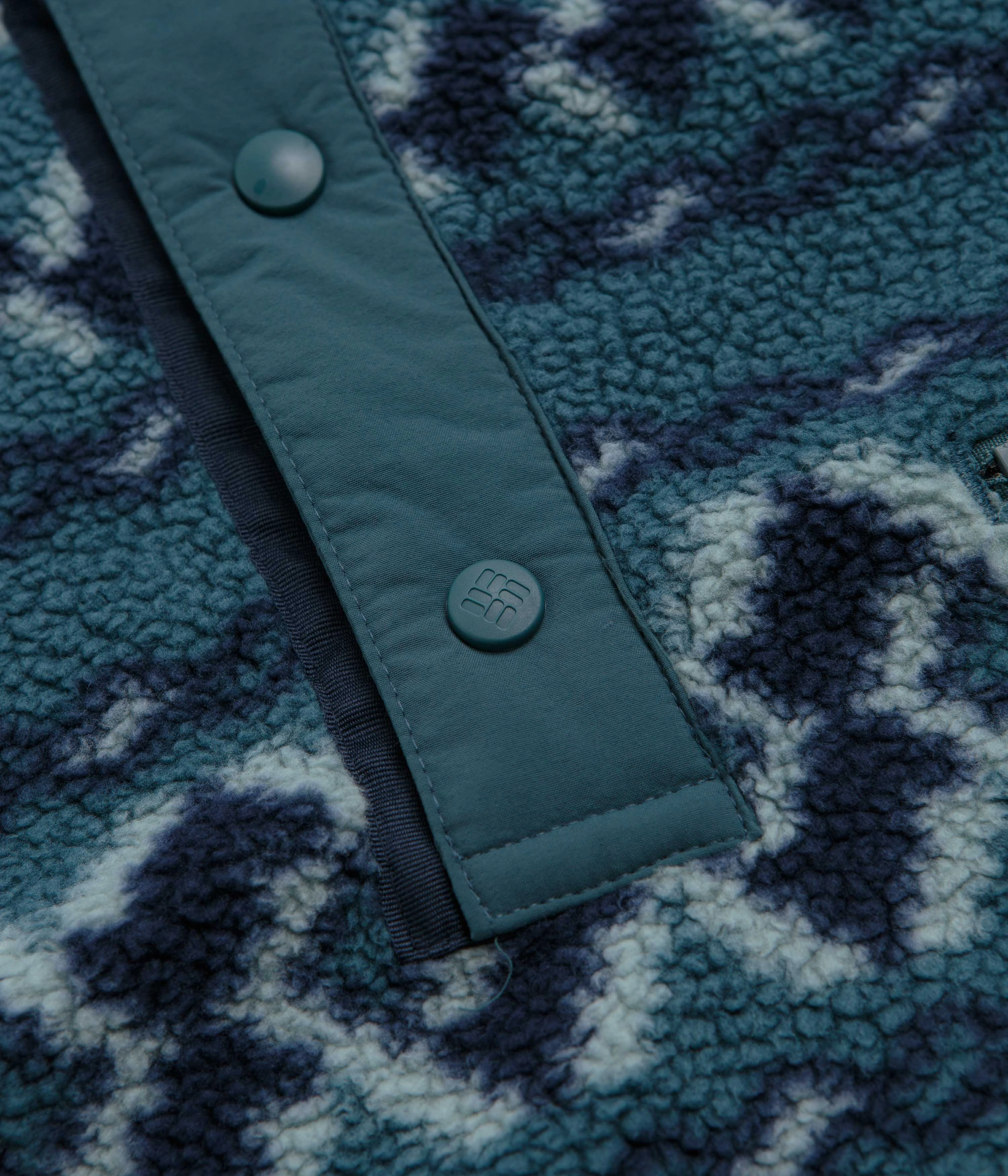 Columbia Helvetia II Printed Half Snap Fleece - Everblue / KnitKnot Smooth Shell