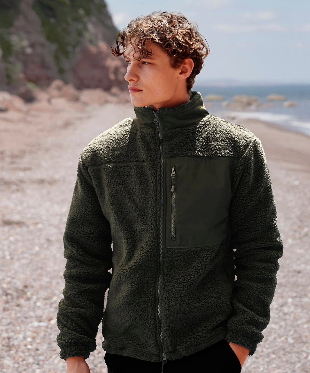 Recycled sherpa fleece | NAVY Layer Up Trekking Layer