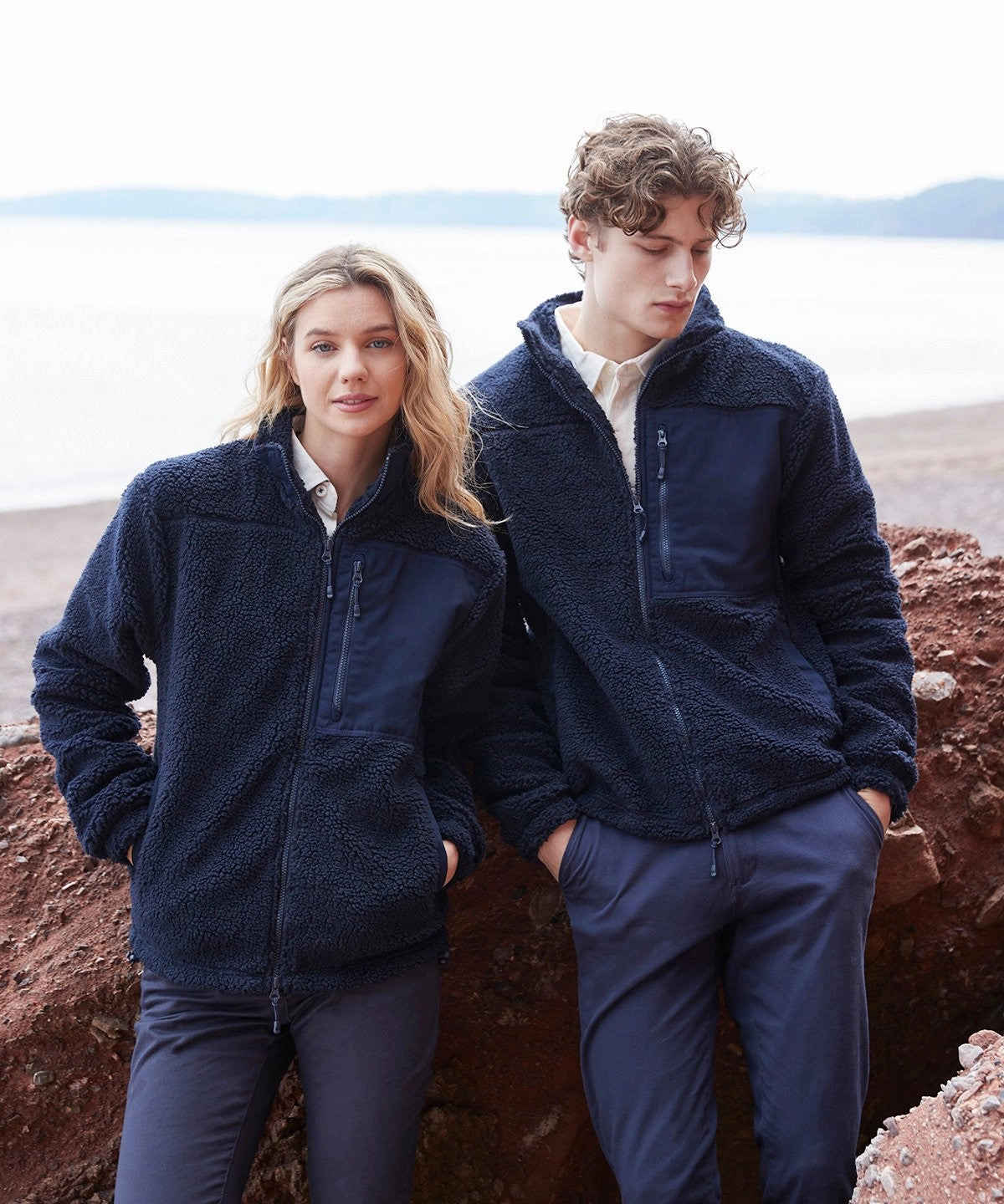 Night Outwear Recycled sherpa fleece | NAVY