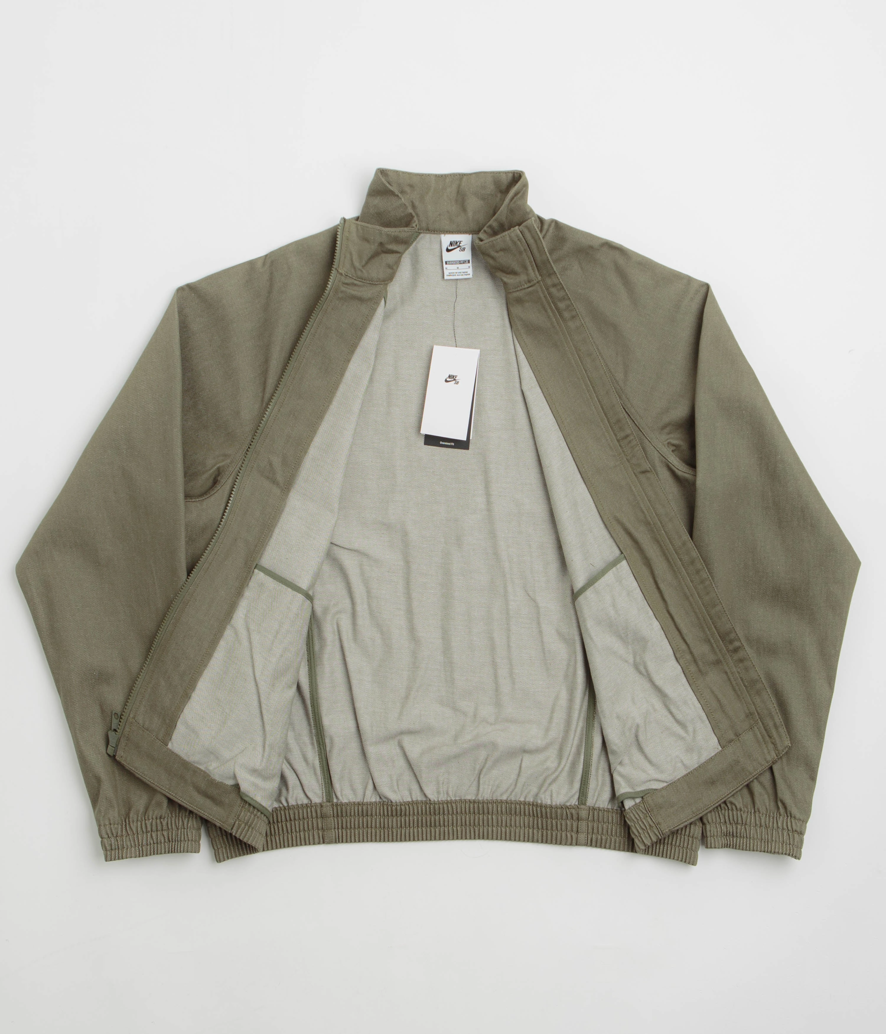 Nike SB Denim Track Jacket - Medium Olive / White Microfiber Technology