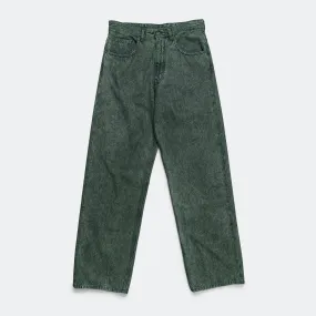5 Pocket Denim Trousers - Green Casual Smart Casual Unisex Wear Mood Fit