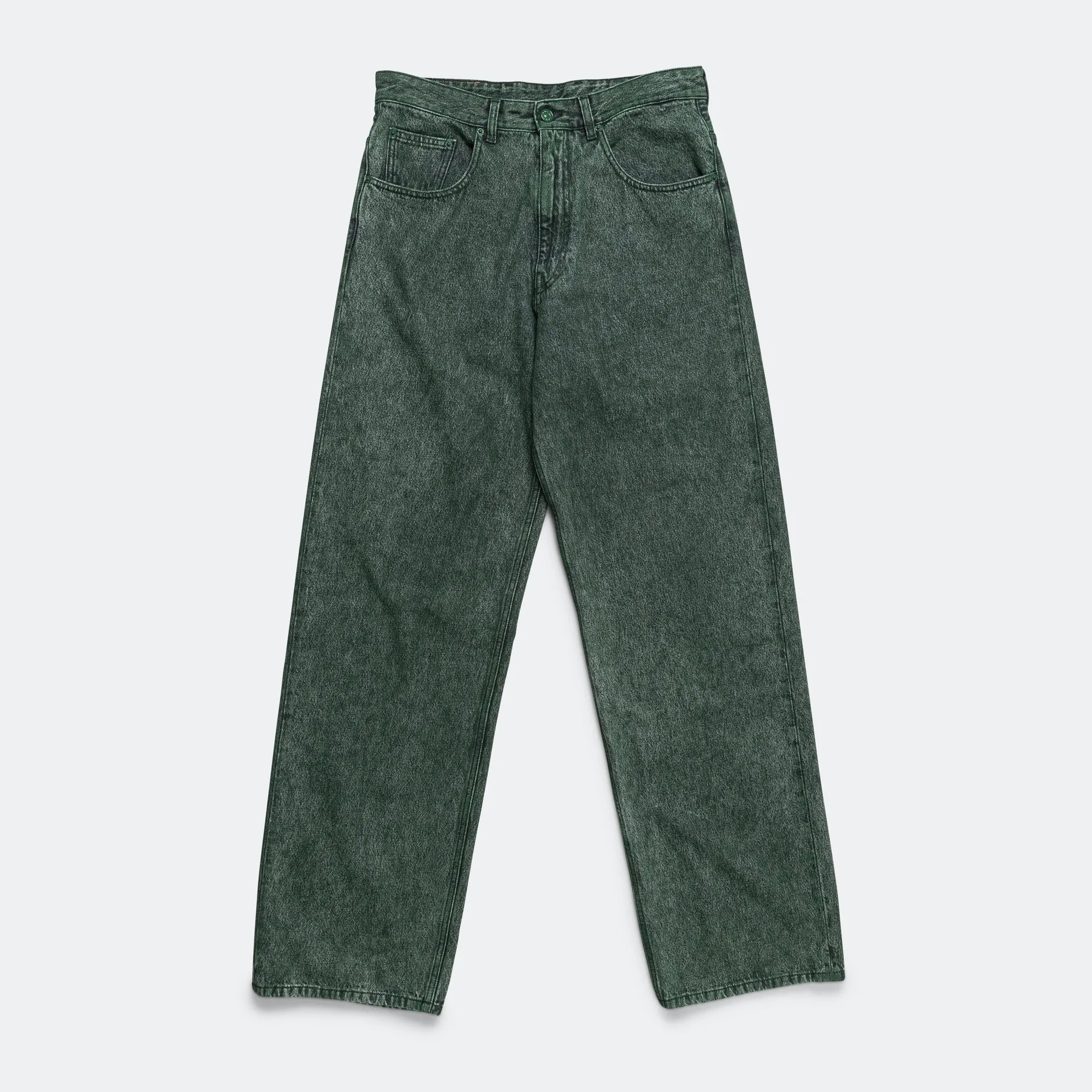 5 Pocket Denim Trousers - Green Casual Smart Casual Unisex Wear Mood Fit