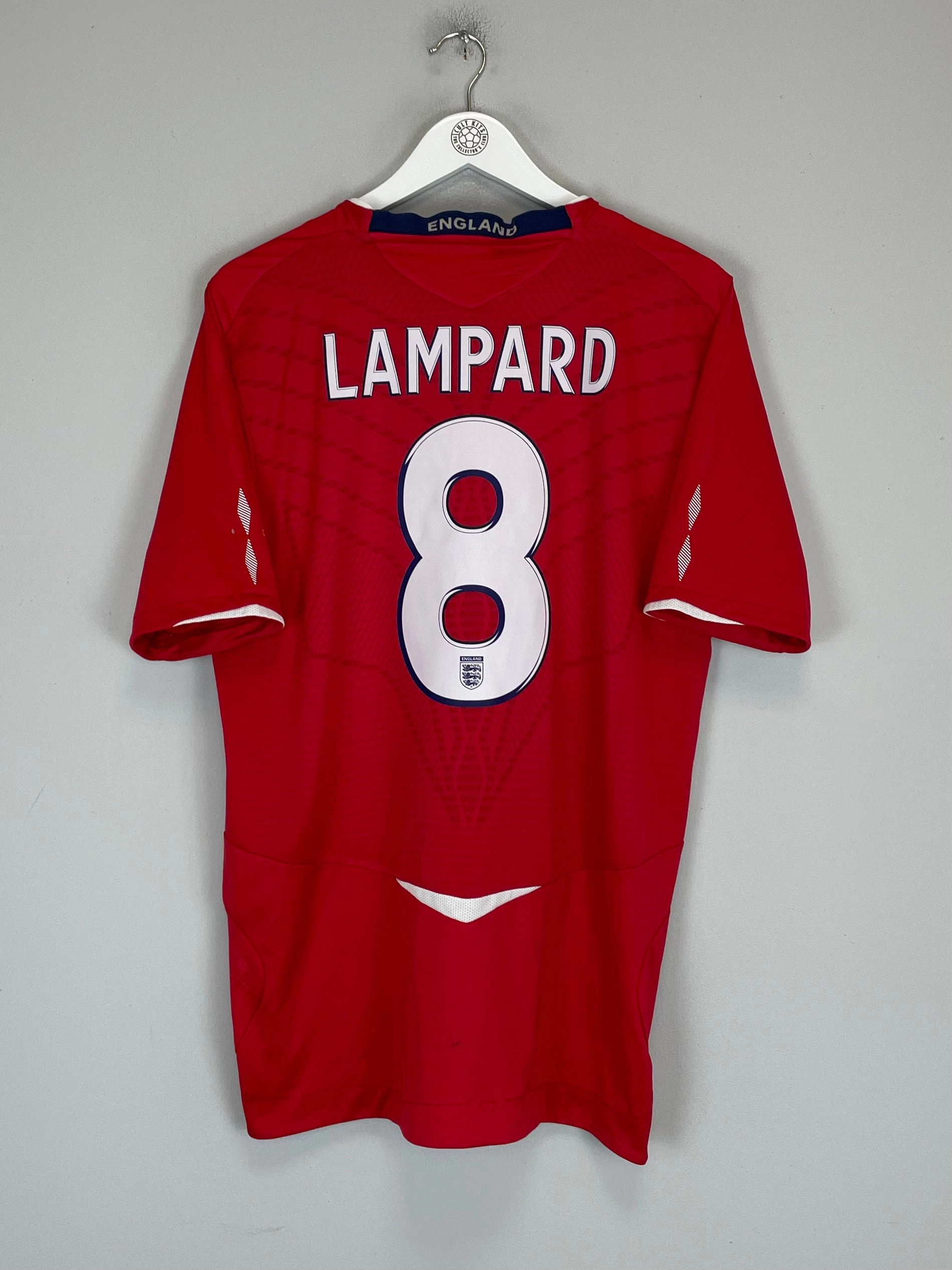 2008/10 ENGLAND LAMPARD #8 AWAY SHIRT (L) UMBRO Tagless Construction