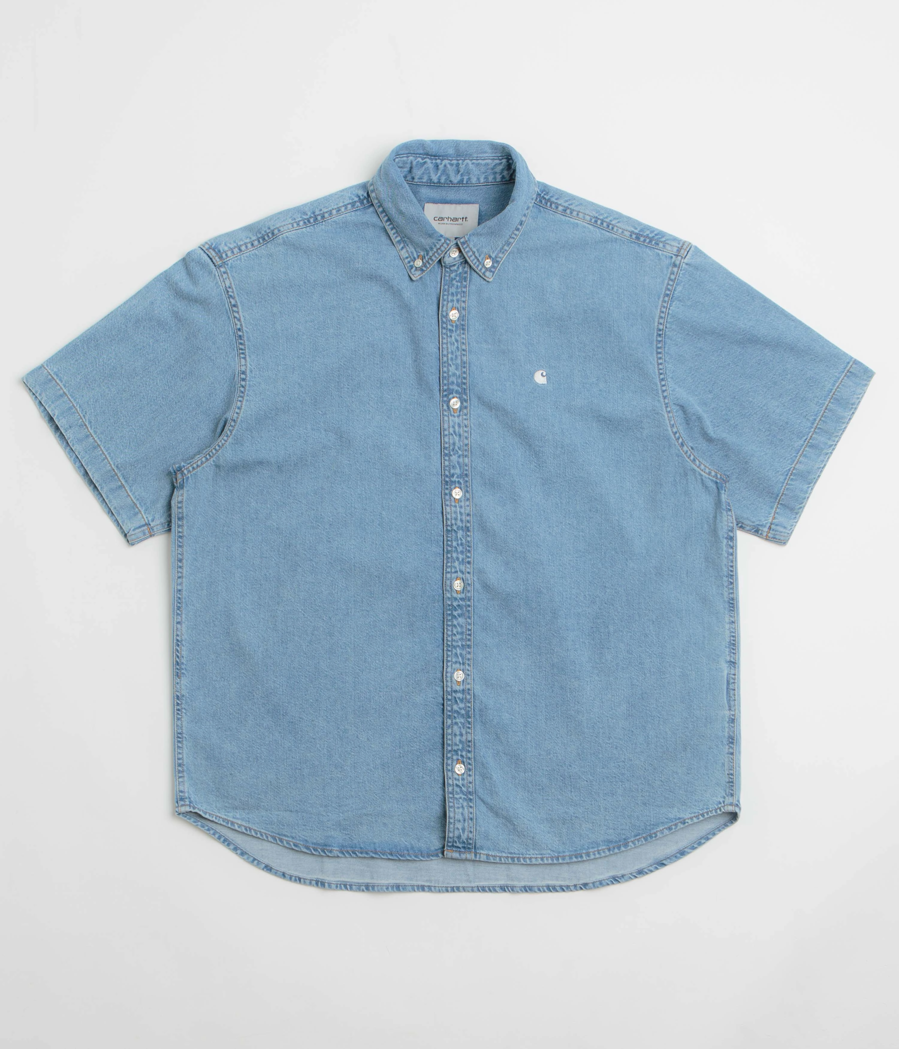 Metallic Finish Carhartt Lucas Short Sleeve Shirt - Blue