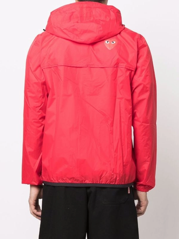 Unisex K-Way Cagoule - Red Oversized Fit Discount