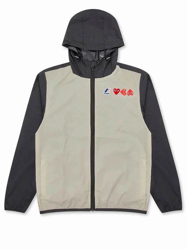 Pub DurableShell Unisex K-Way Double Colours Cagoule - Beige/Black